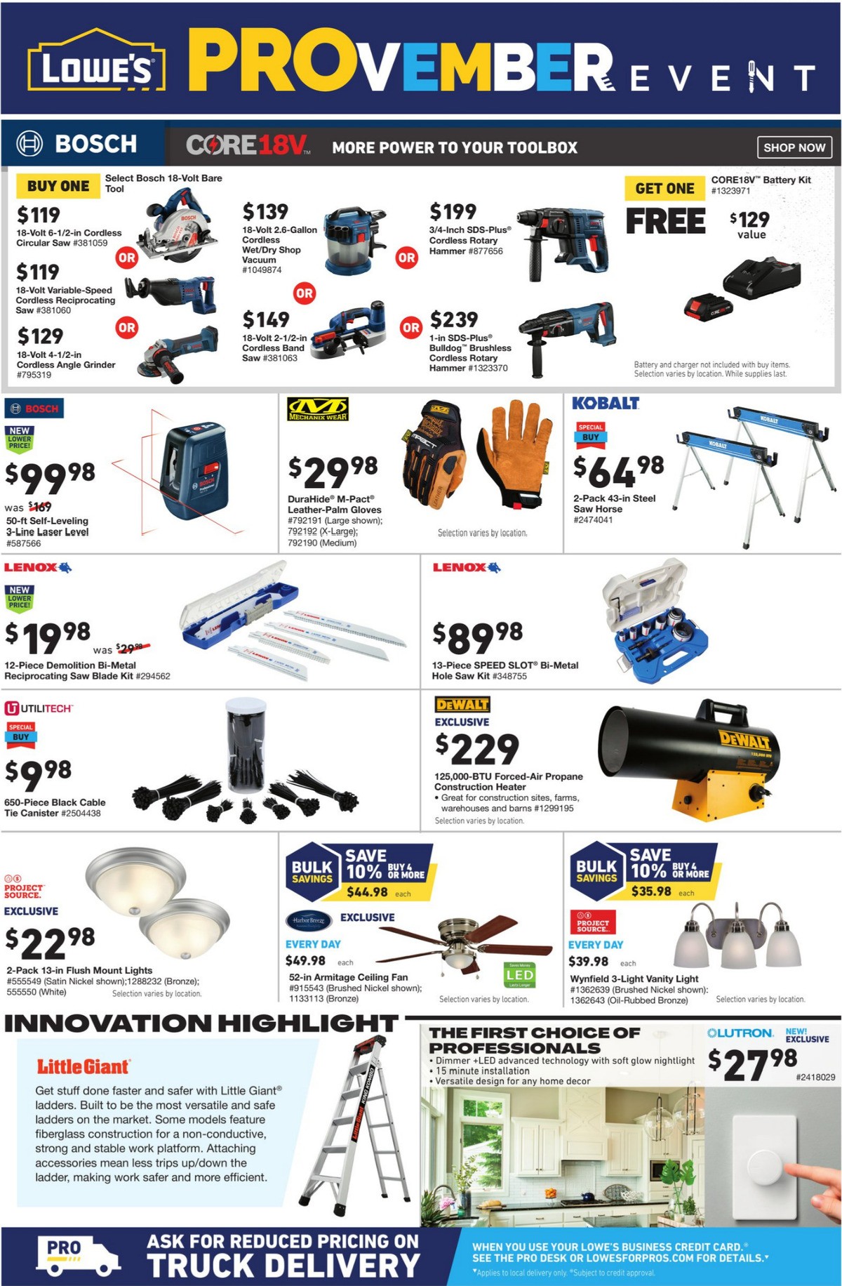Lowe's Pro Ad Weekly Ad from November 5
