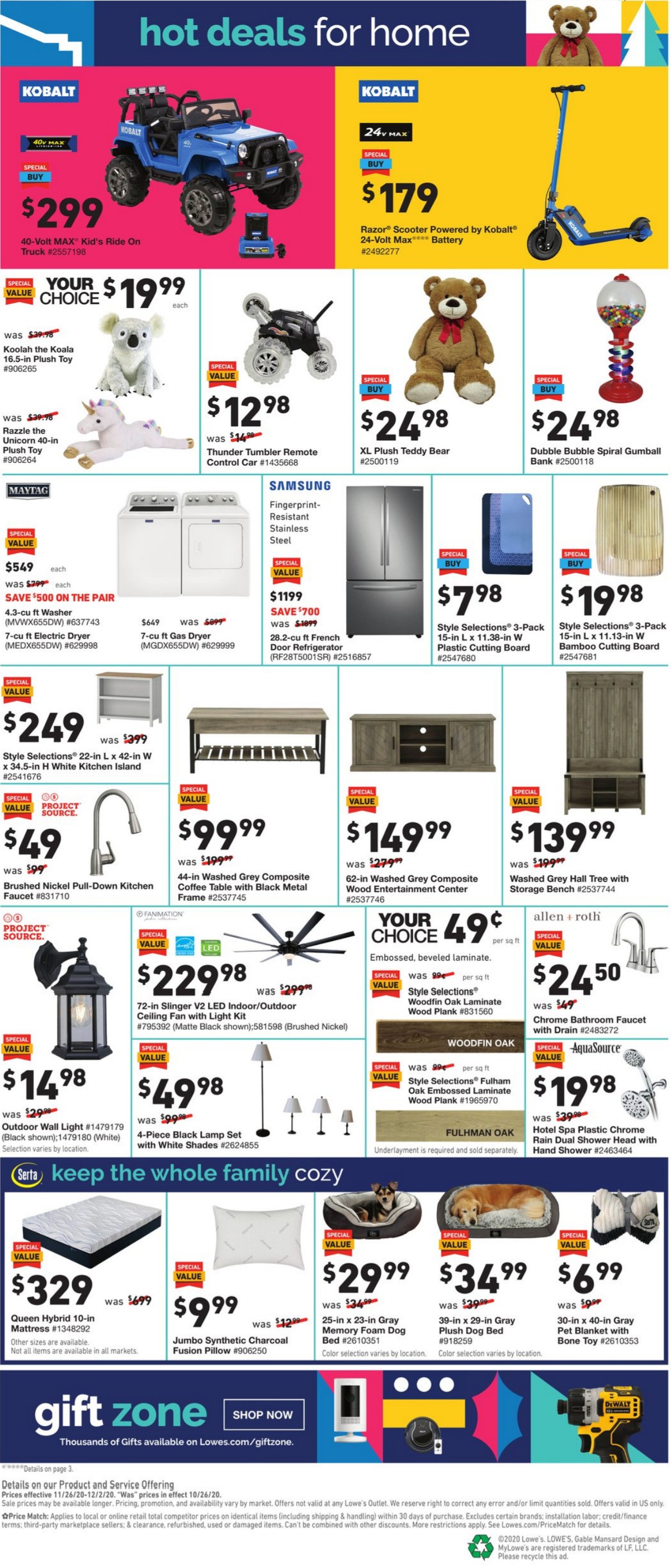 Lowe's Seasons of Savings Extended Event Weekly Ad from November 26