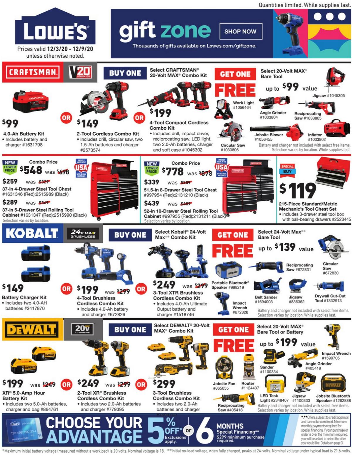 Lowe's Weekly Ad from December 3