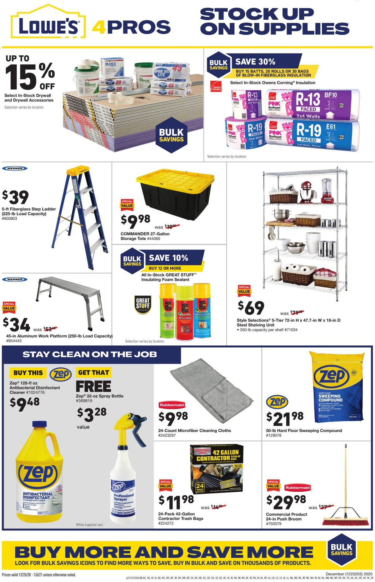 Lowe's Pro Ad Weekly Ad from December 25