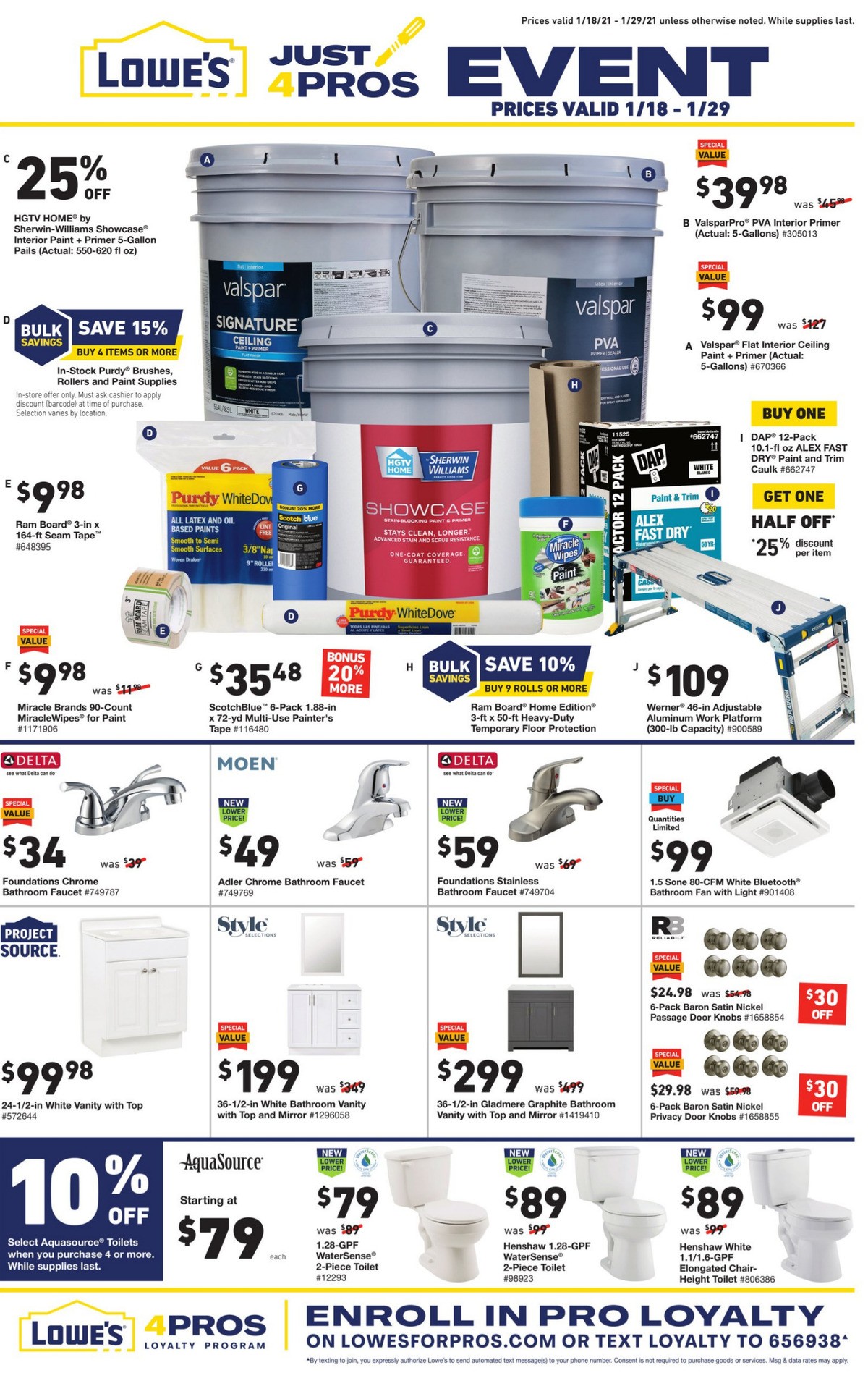 Lowe's Pro Ad Weekly Ad from January 18