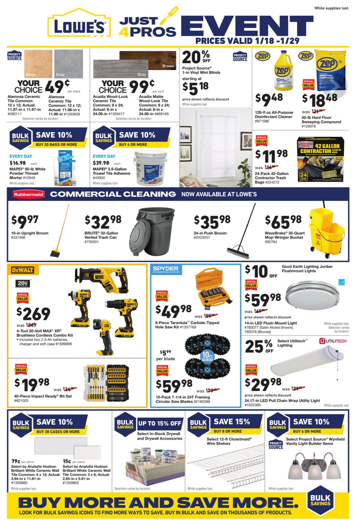 Lowe's Pro Ad Weekly Ad from January 18