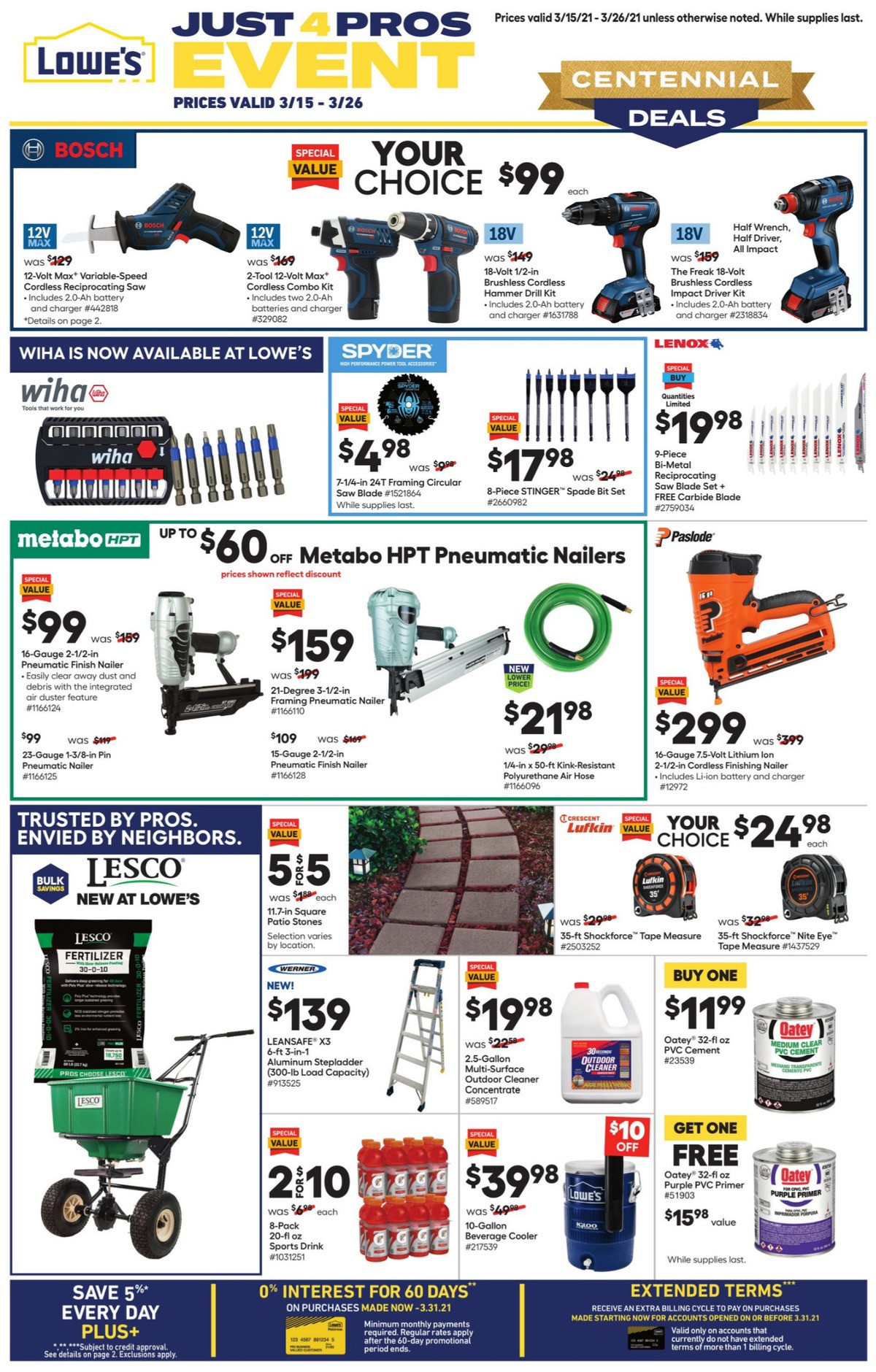 Lowe's Pro Ad Weekly Ad from March 15