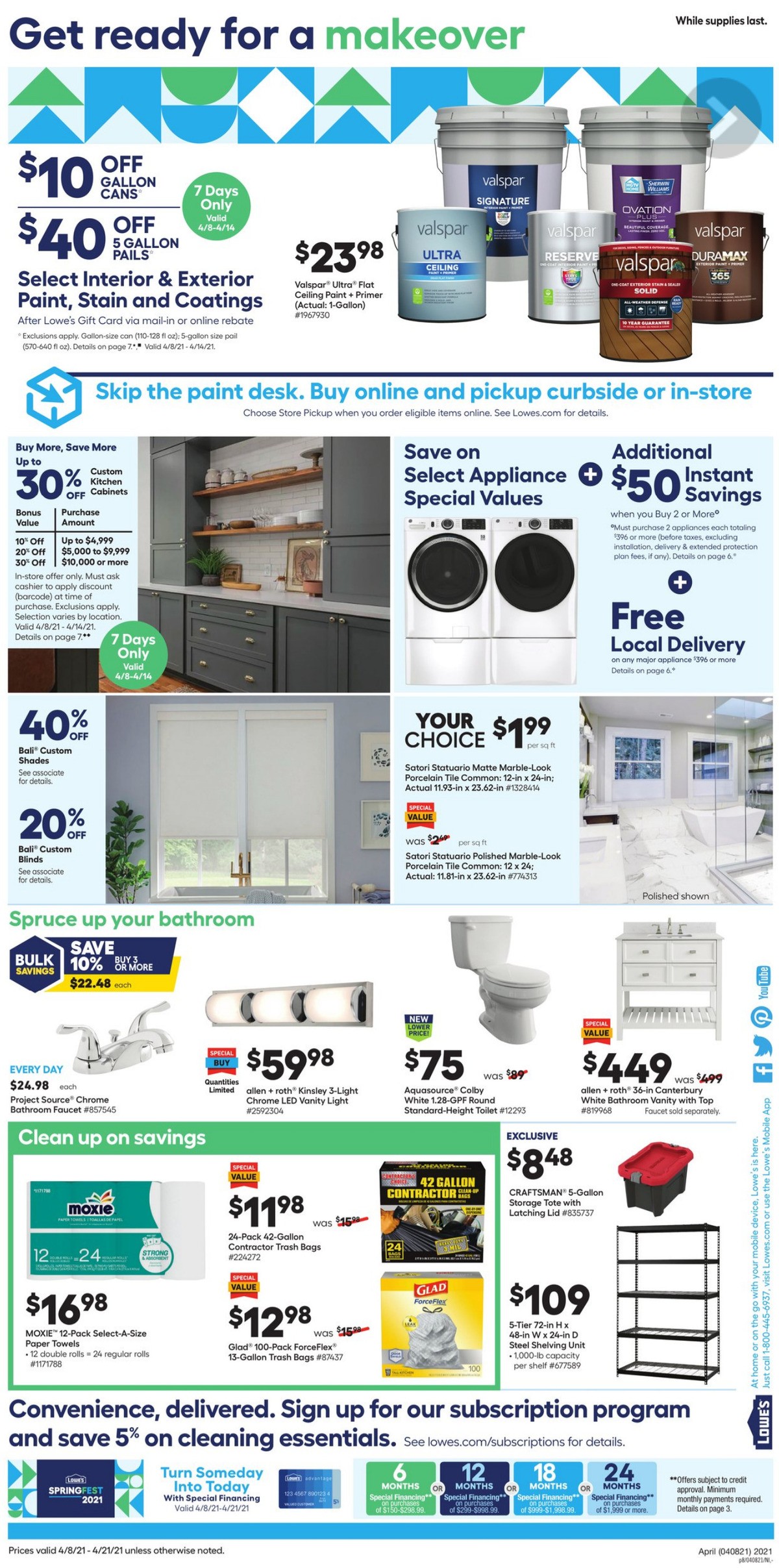 Lowe's Weekly Ad from April 8