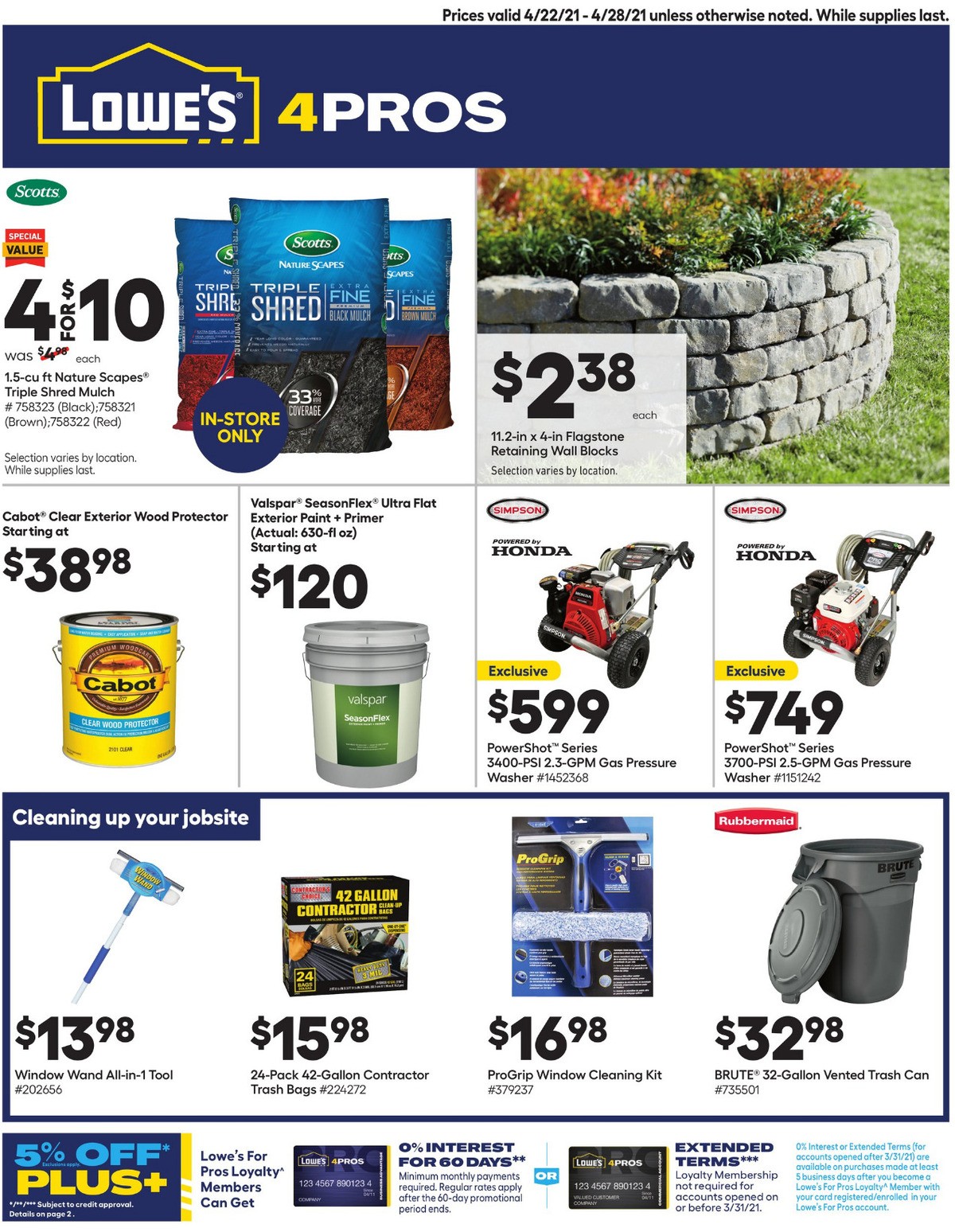 Lowe's Pro Ad Weekly Ad from April 22