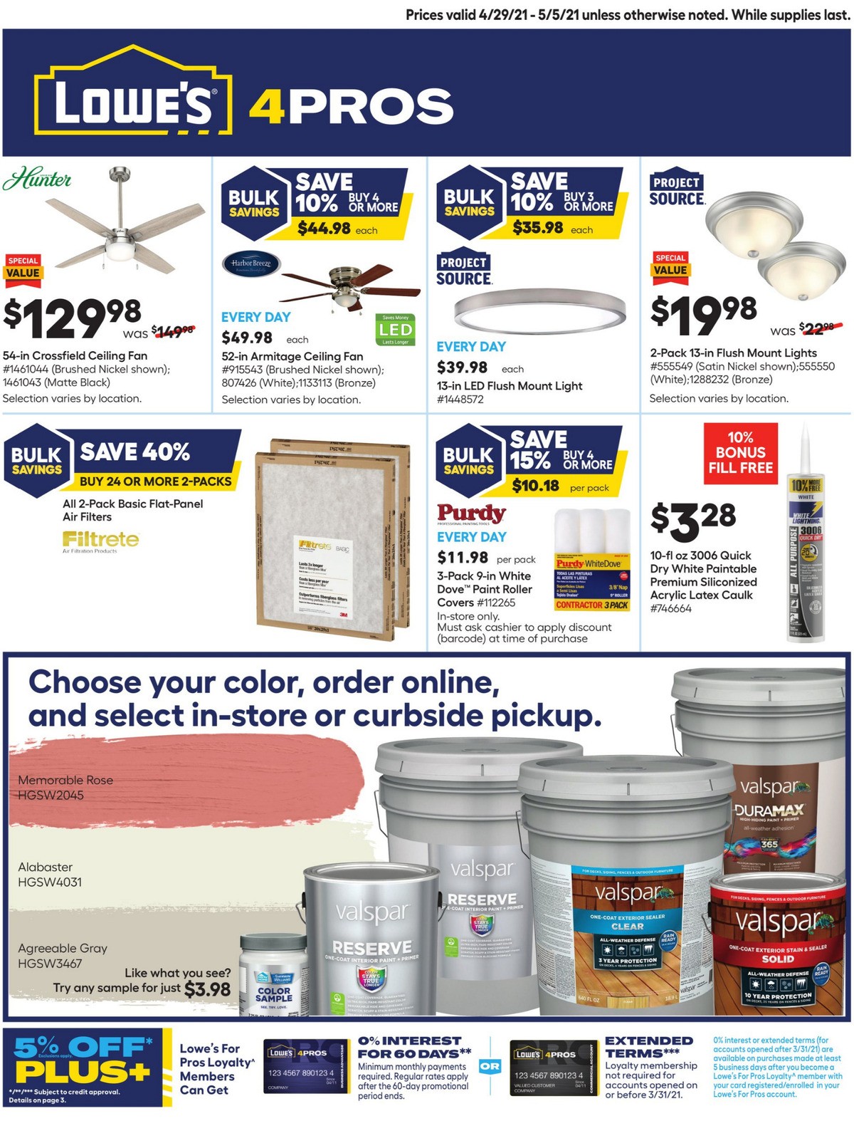 Lowe's Pro Ad Weekly Ad from April 29