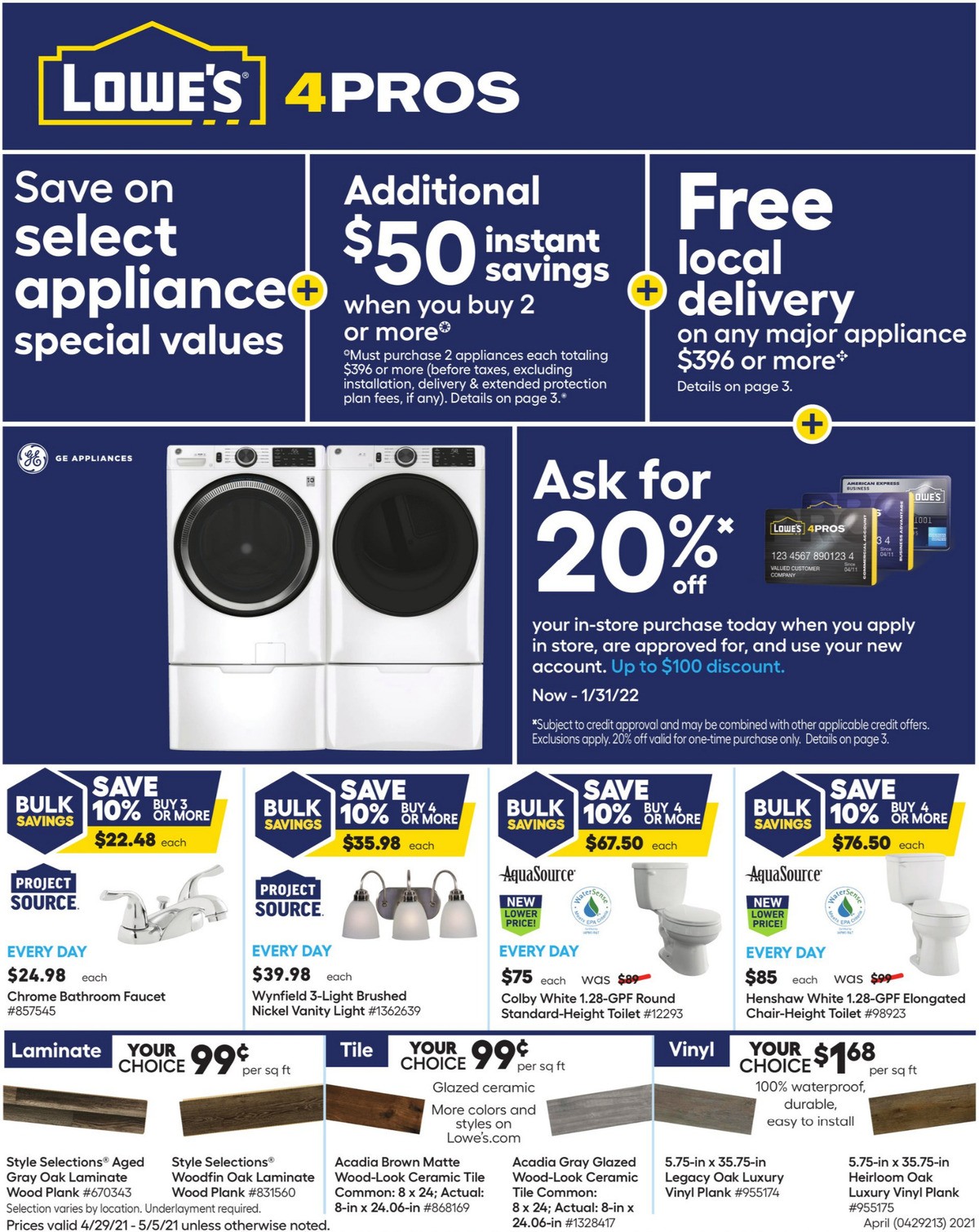 Lowe's Pro Ad Weekly Ad from April 29