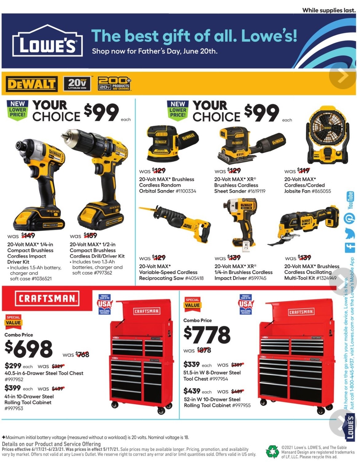 Lowe's Weekly Ad from June 17