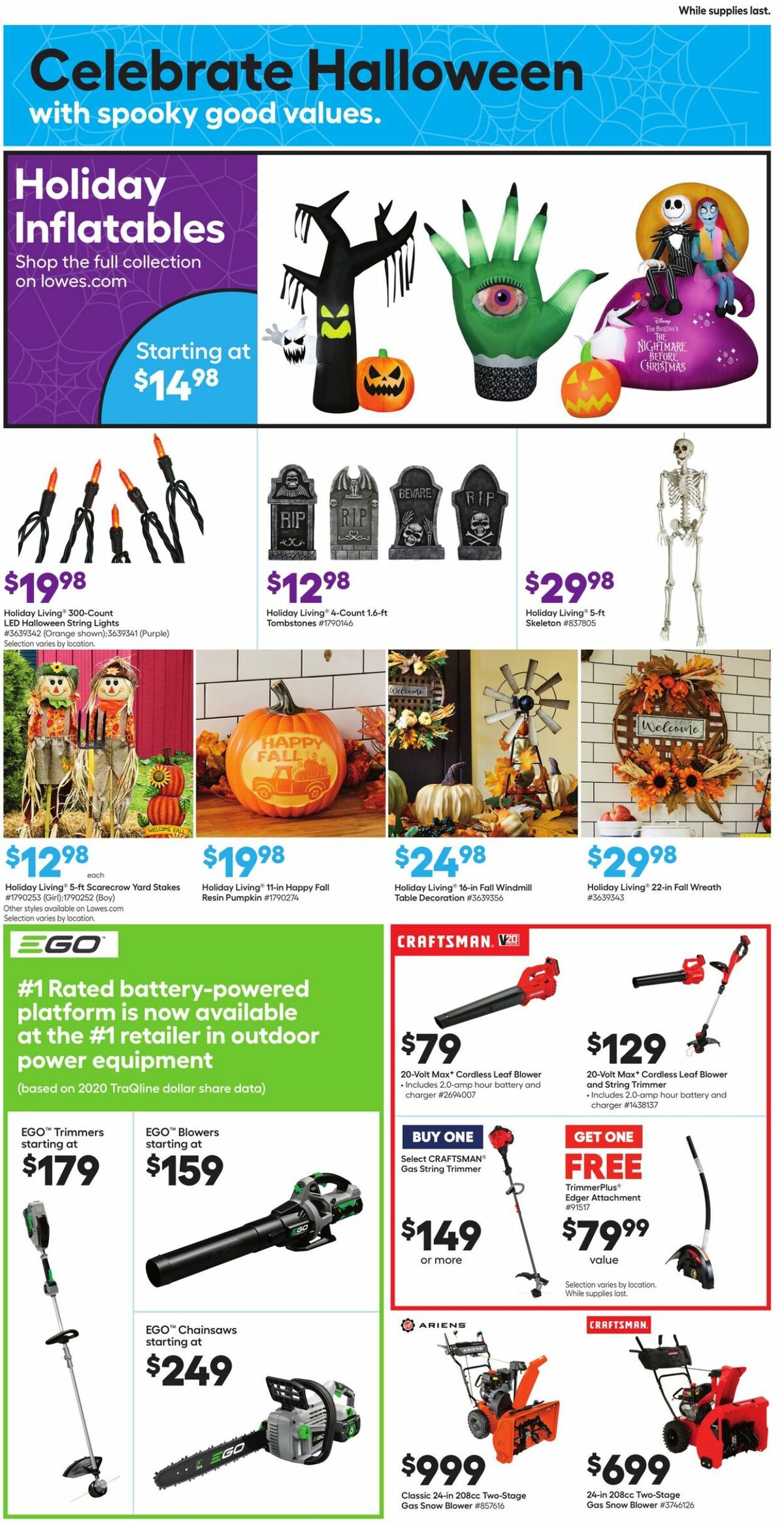 Lowe's Weekly Ad from September 2