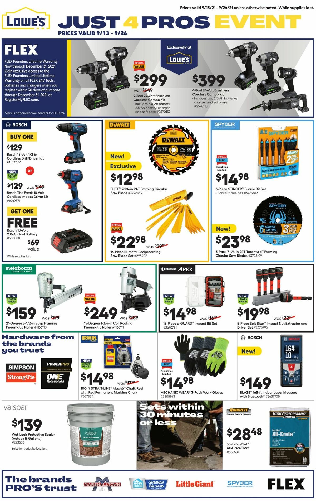 Lowe's Weekly Ad from September 13