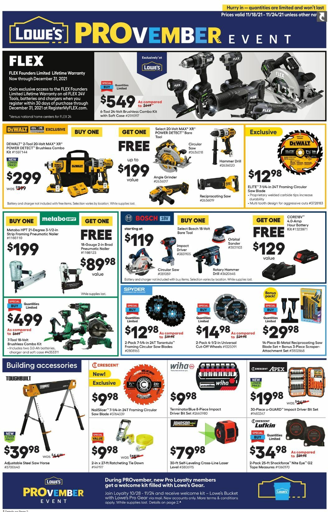 Lowe's Pro Ad Weekly Ad from November 18