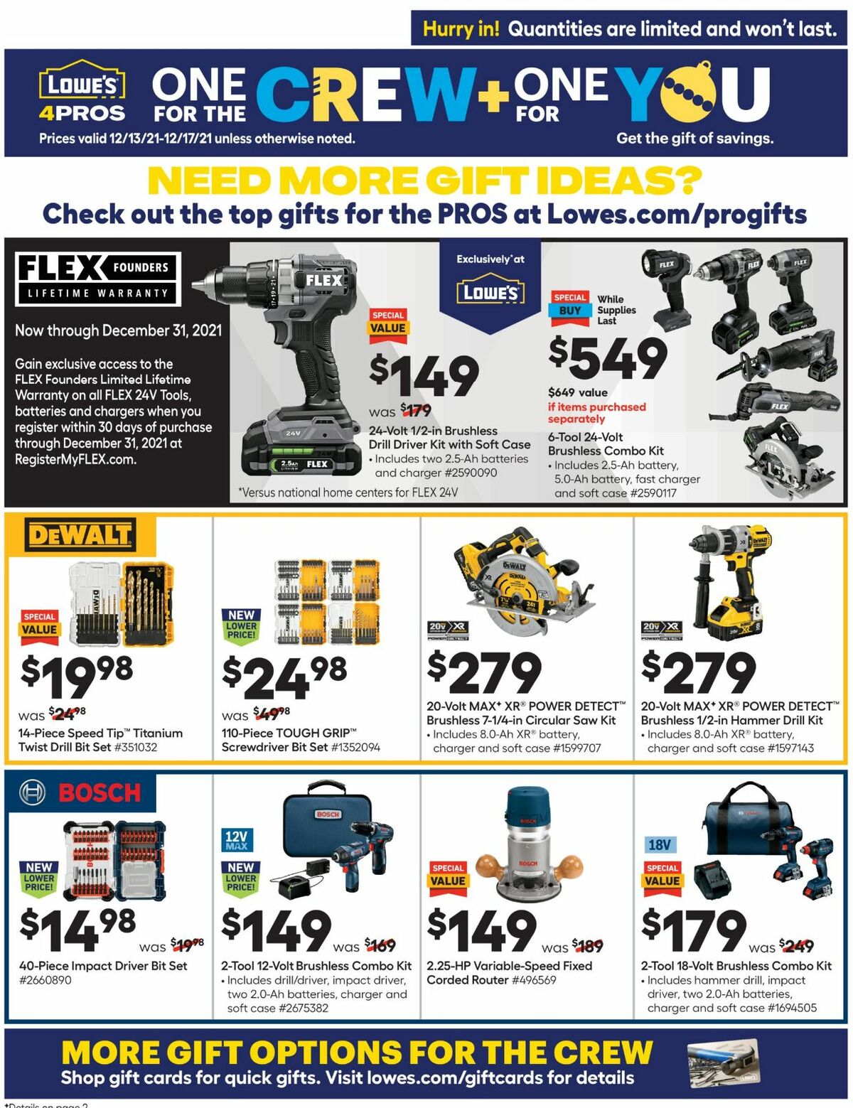 Lowe's Pro Ad Weekly Ad from December 13