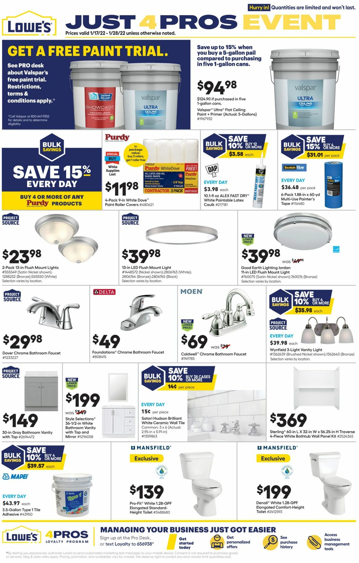 Lowe's Weekly Ad from January 17