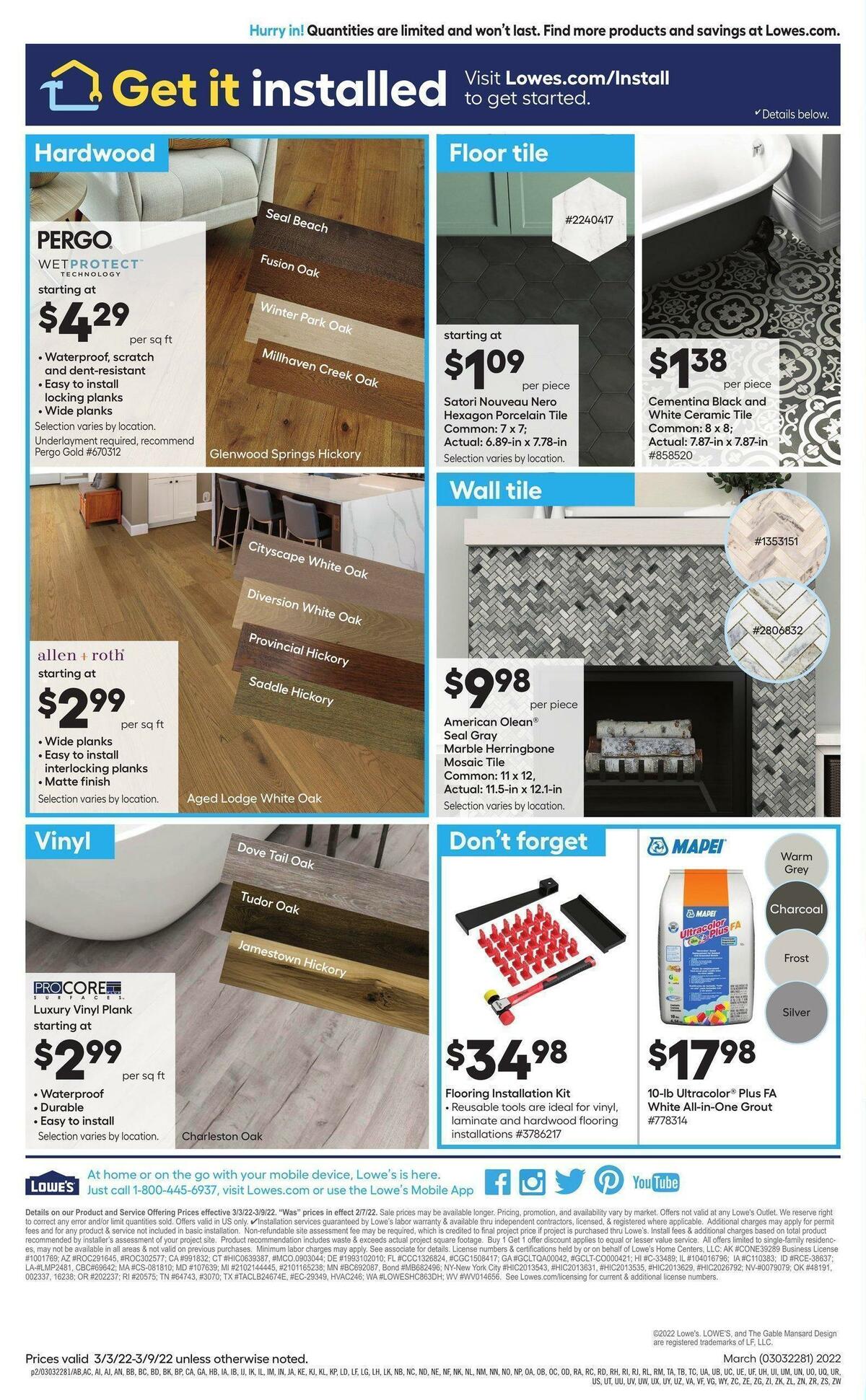 Lowe's Weekly Ad from March 3