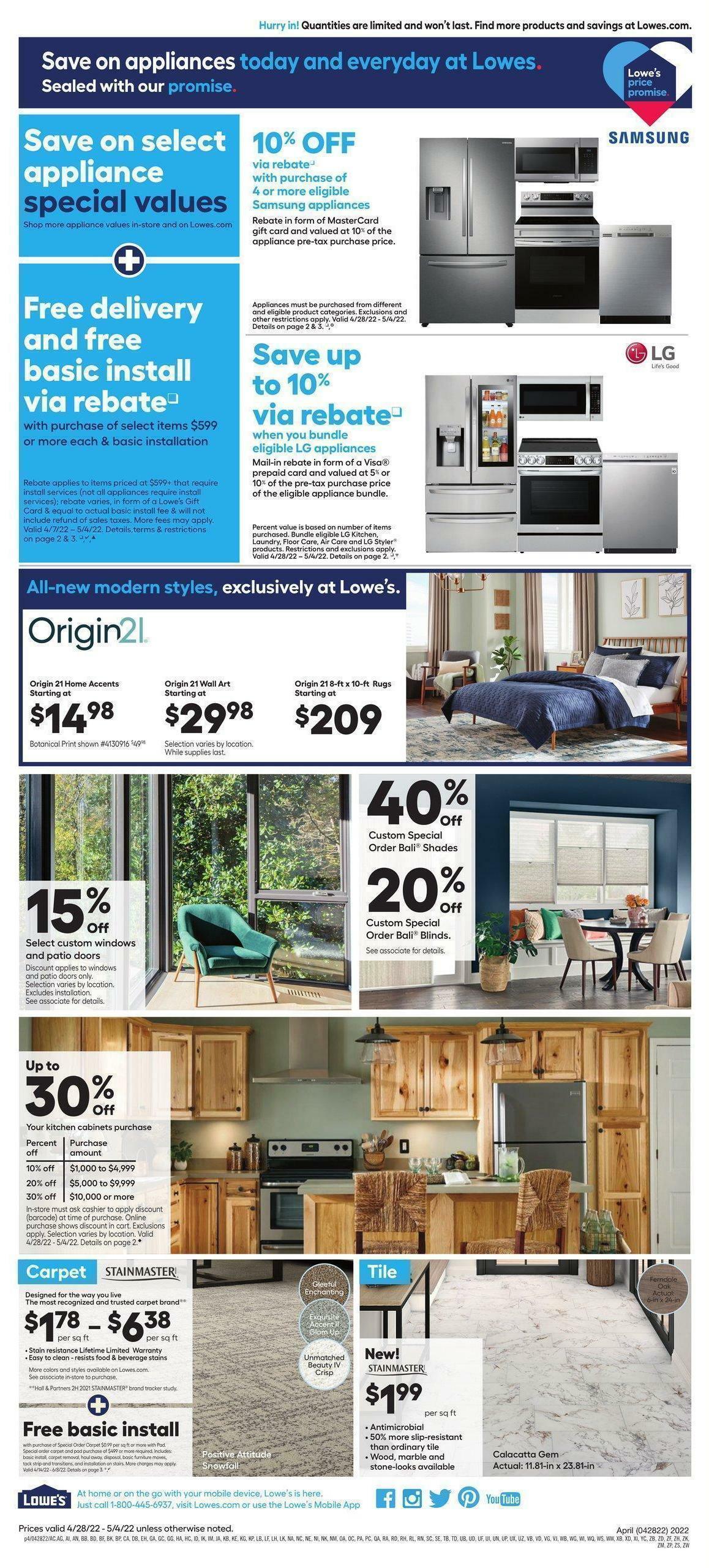 Lowe's Weekly Ad from April 28