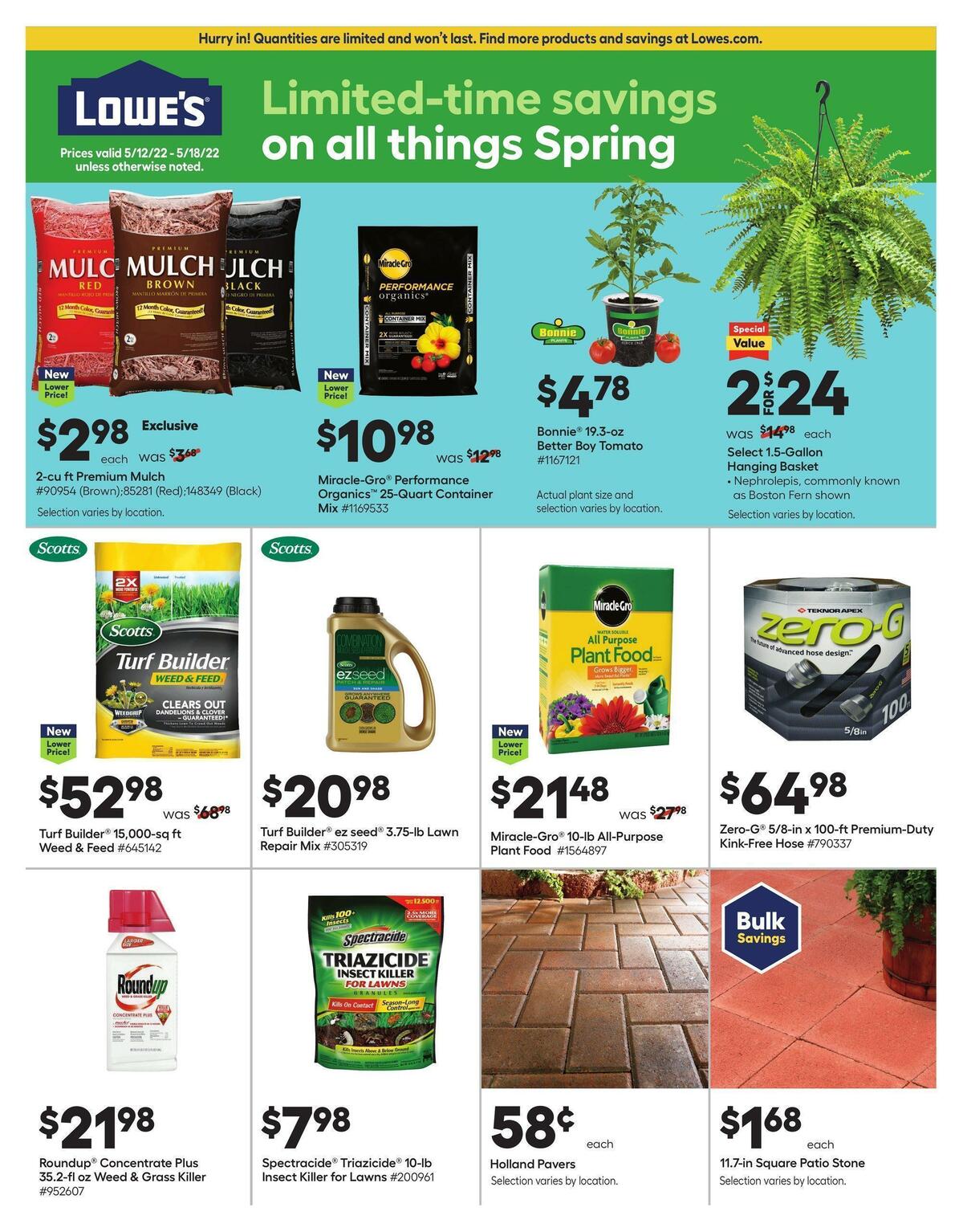 Lowe's Weekly Ad from May 12