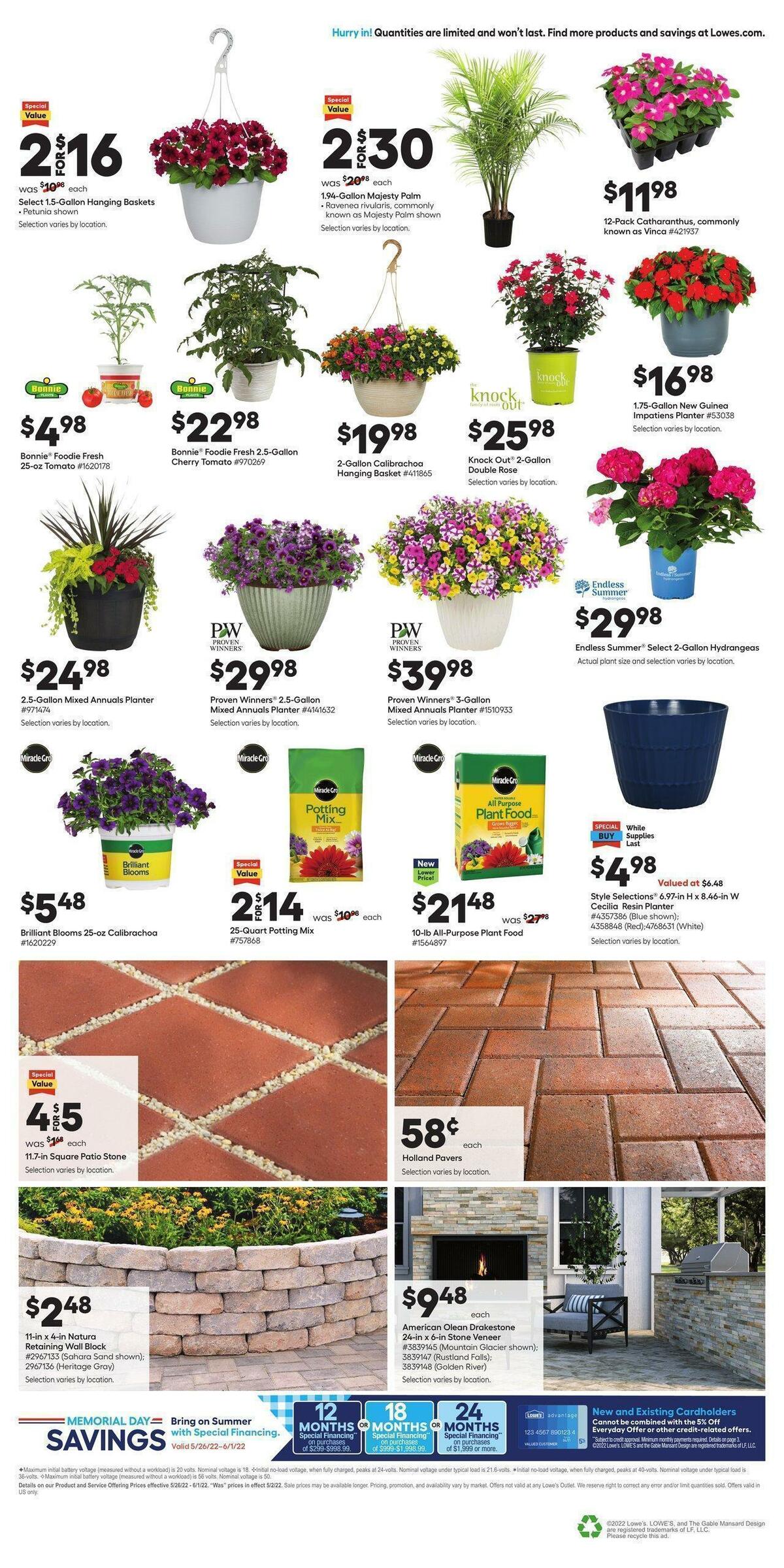 Lowe's Weekly Ad from May 26