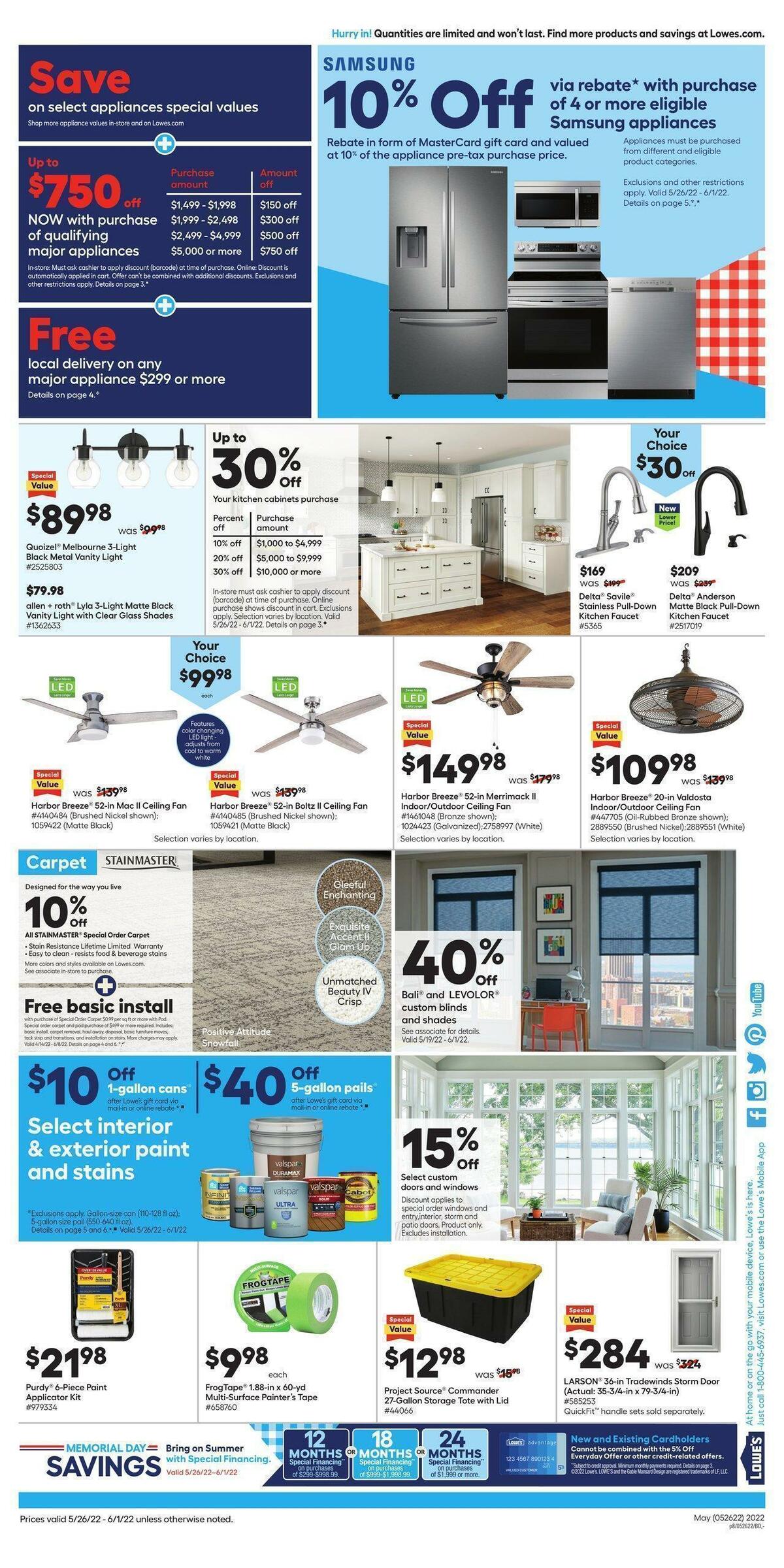 Lowe's Weekly Ad from May 26