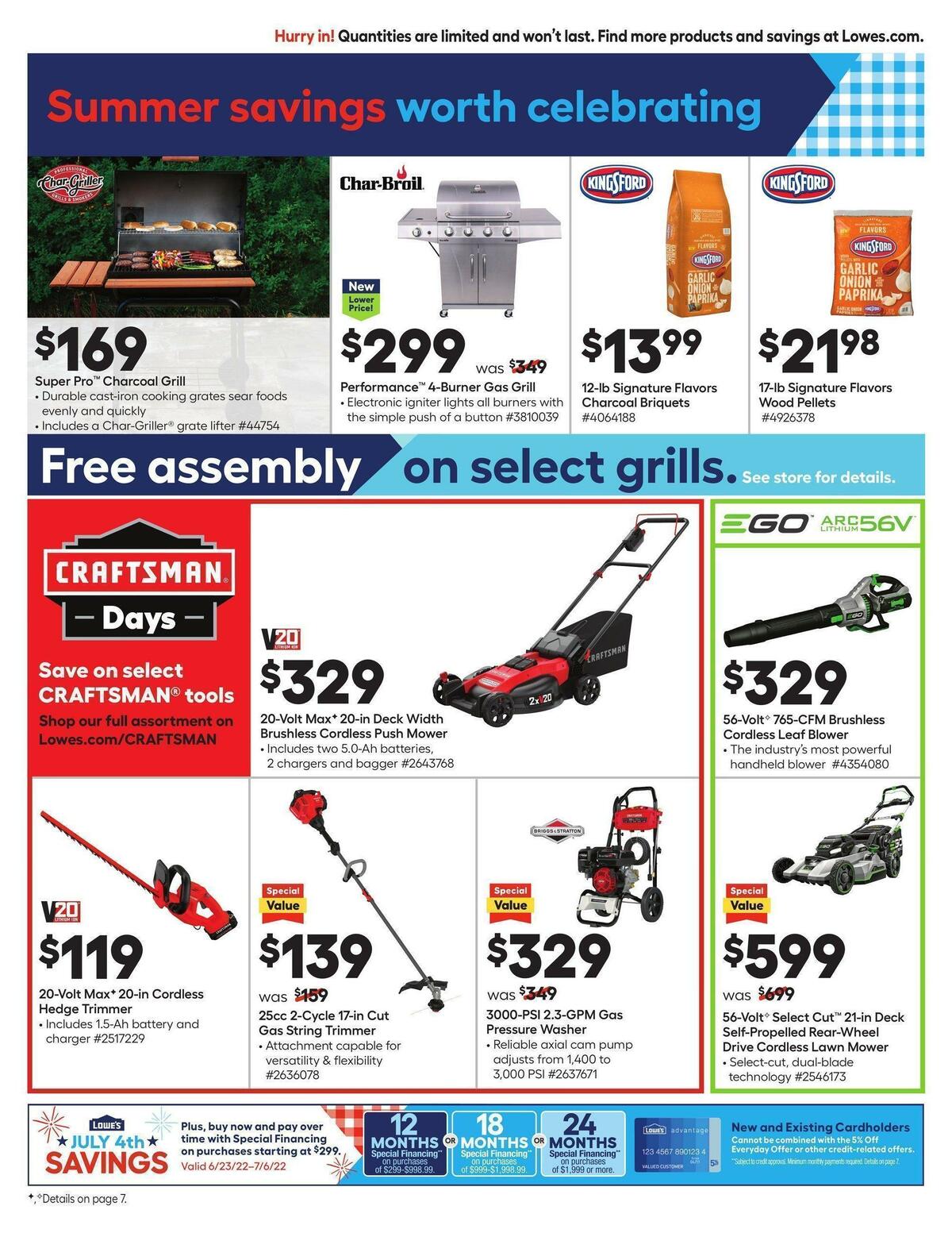 Lowe's Weekly Ad from June 23