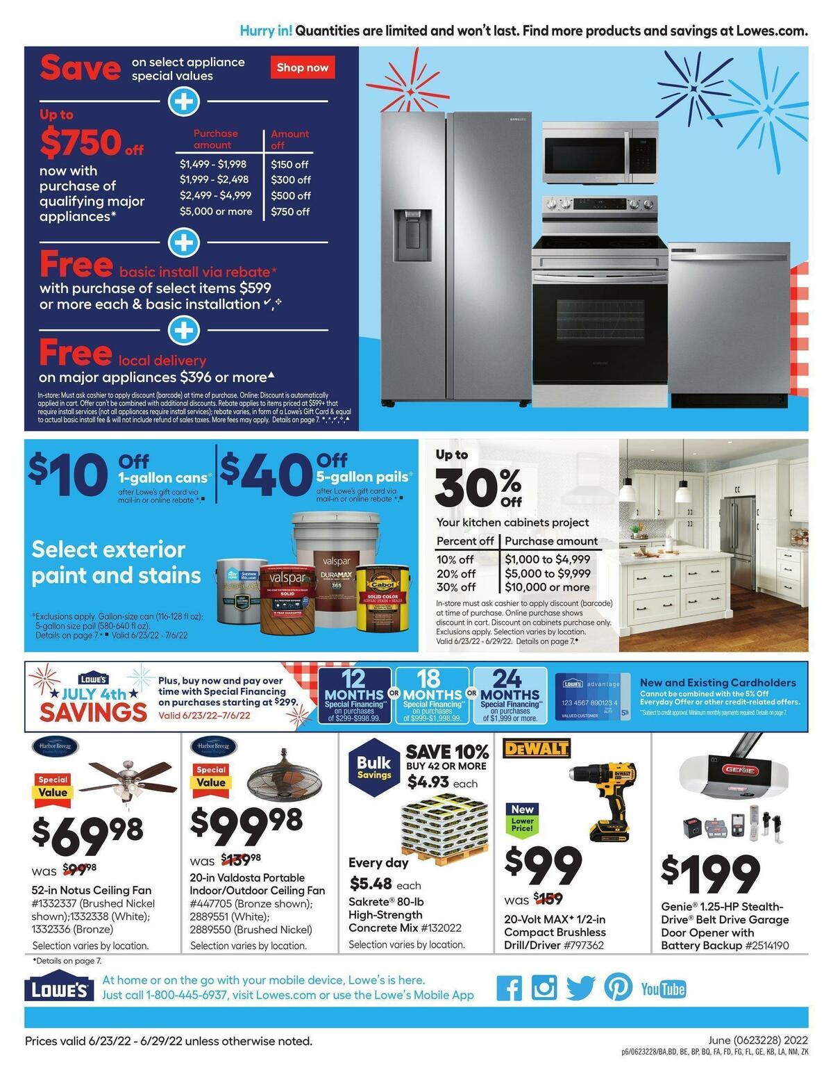 Lowe's Weekly Ad from June 23
