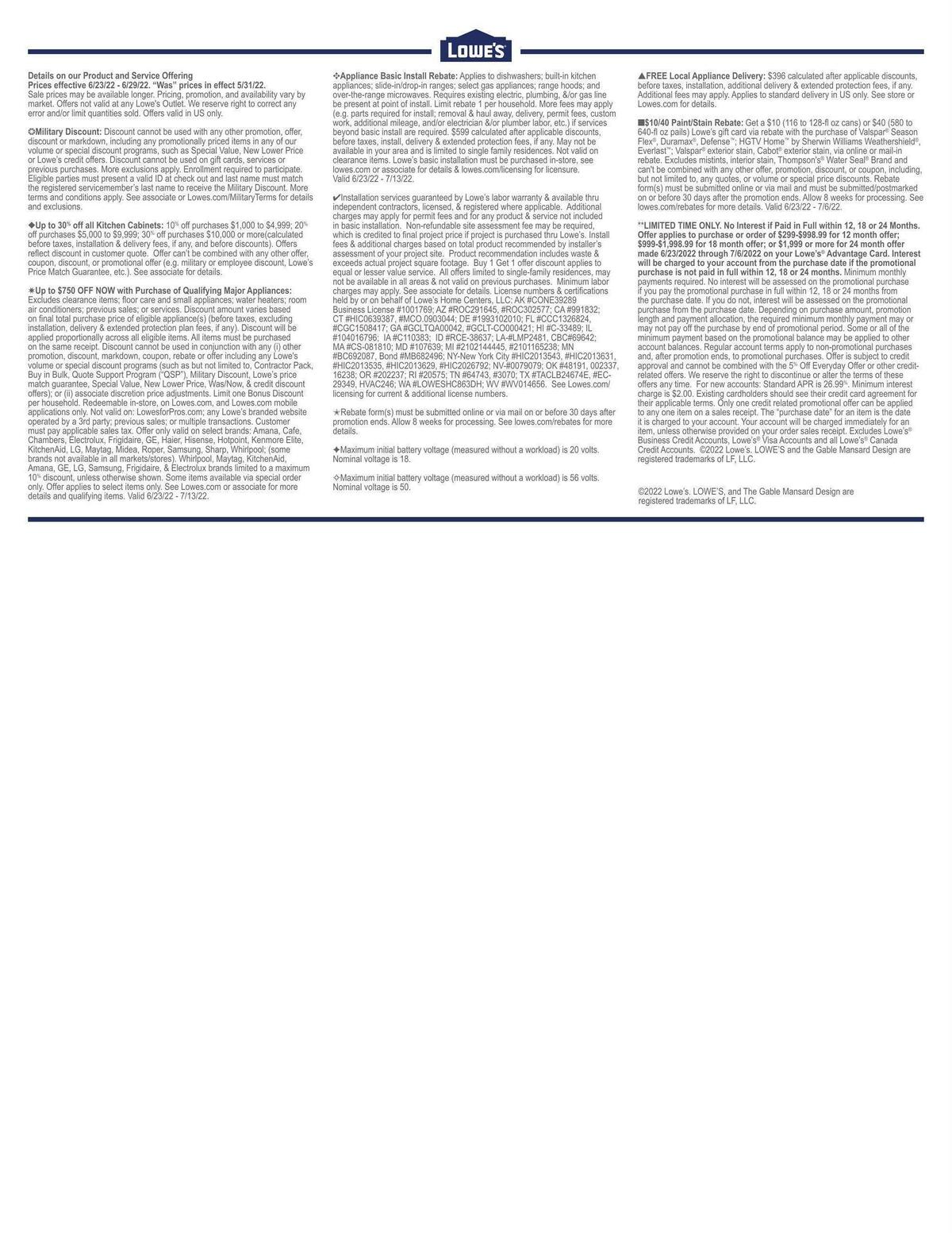 Lowe's Weekly Ad from June 23