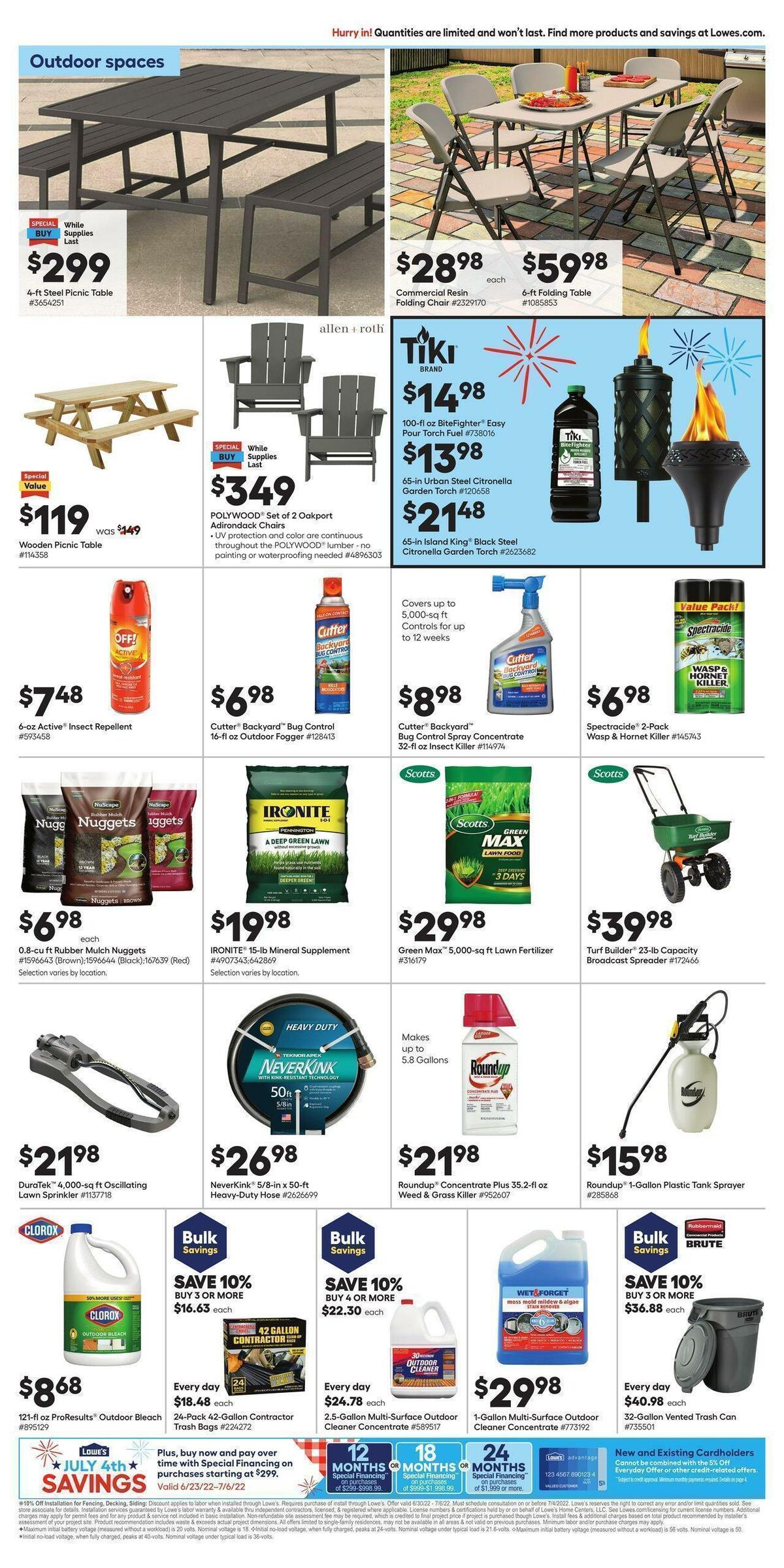 Lowe's Weekly Ad from June 30