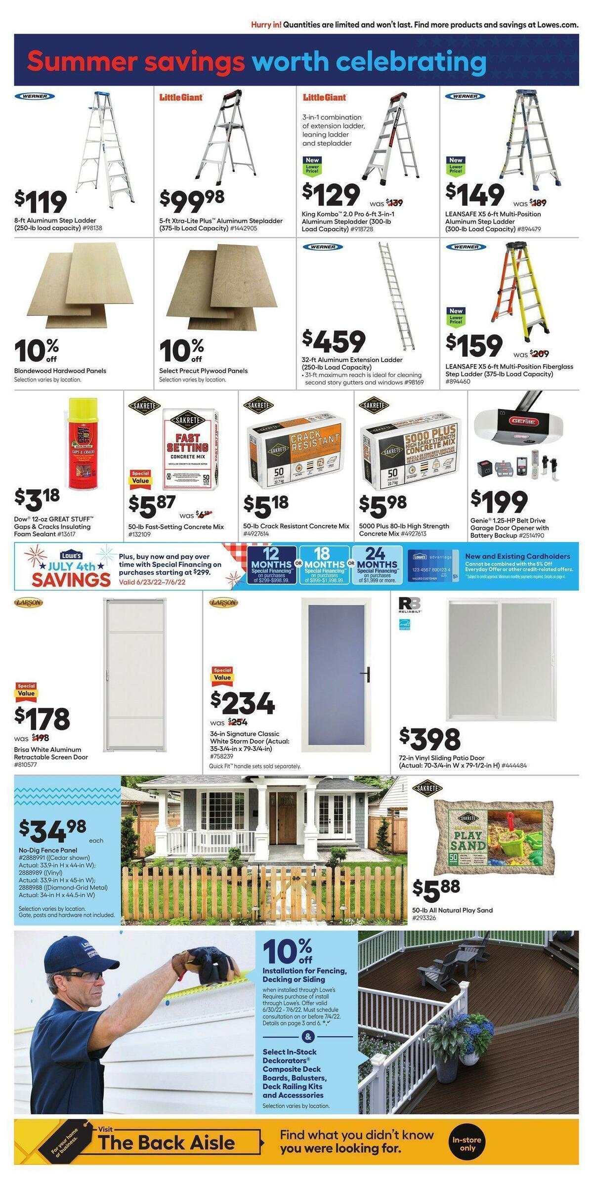 Lowe's Weekly Ad from June 30