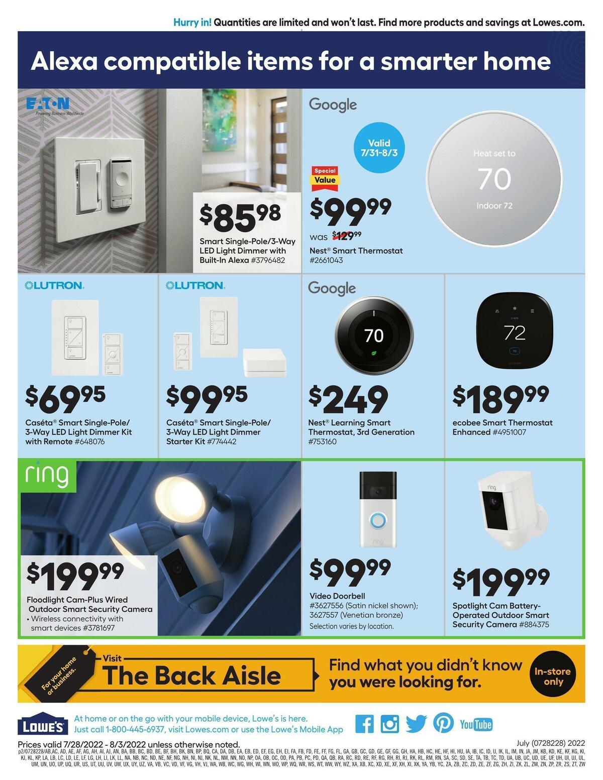 Lowe's Weekly Ad from July 28