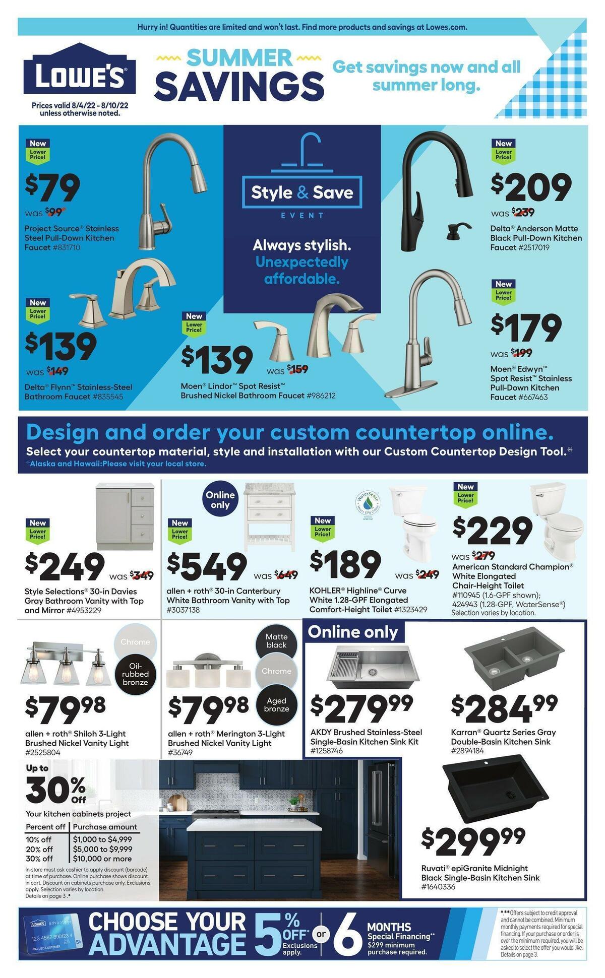 Lowe's Weekly Ad from August 4