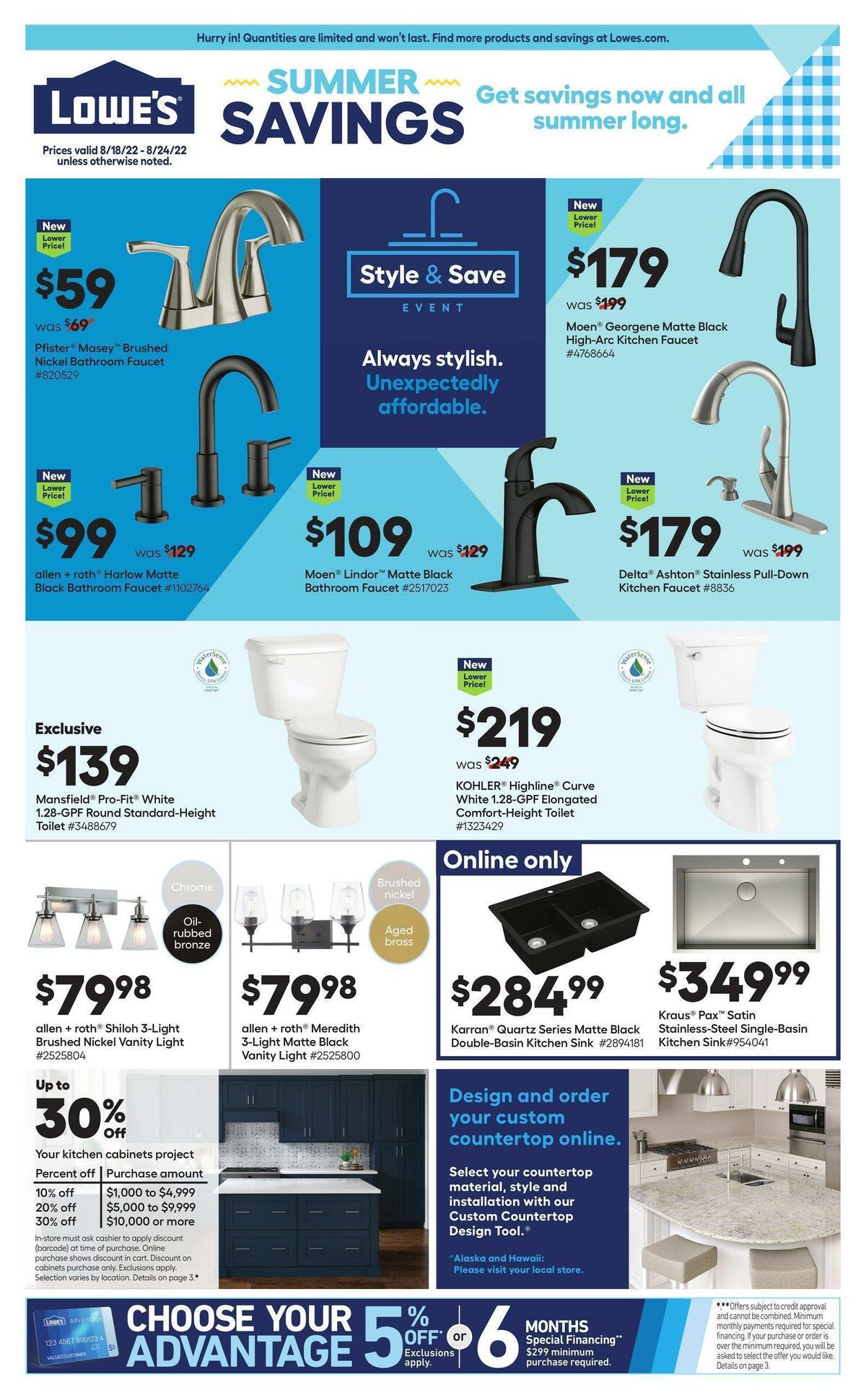 Lowe's Weekly Ad from August 18