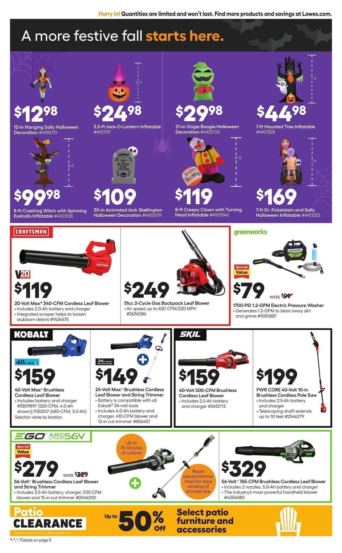 Lowe's Weekly Ad from August 25