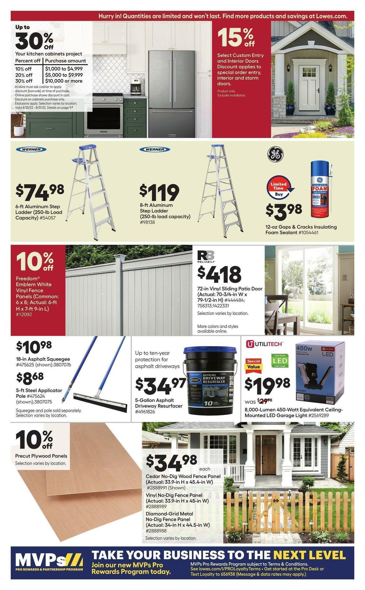 Lowe's Weekly Ad from August 25