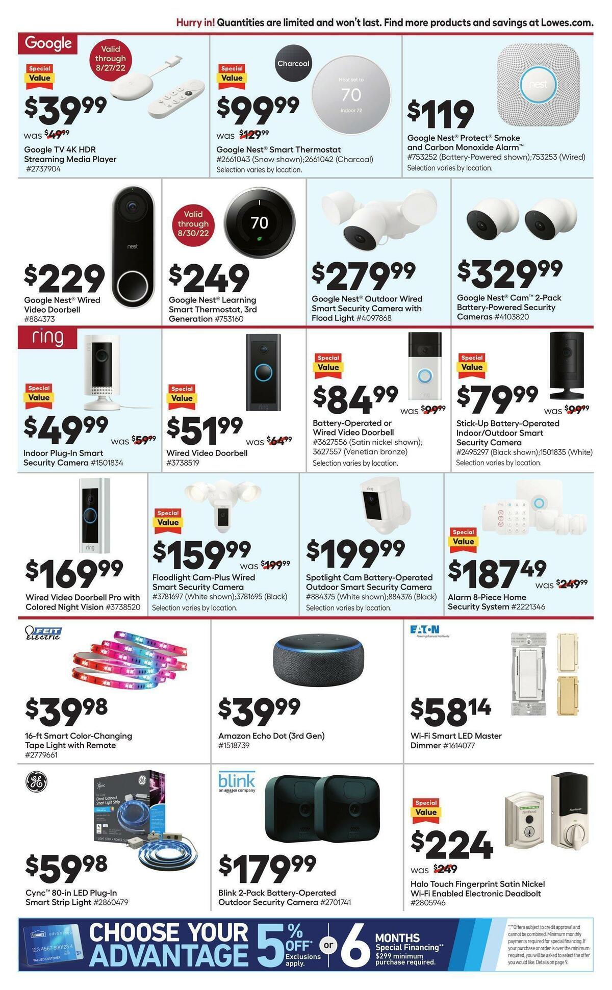 Lowe's Weekly Ad from August 25