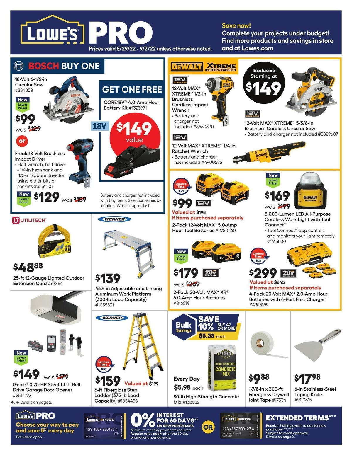 Lowe's Pro Ad Weekly Ad from August 29