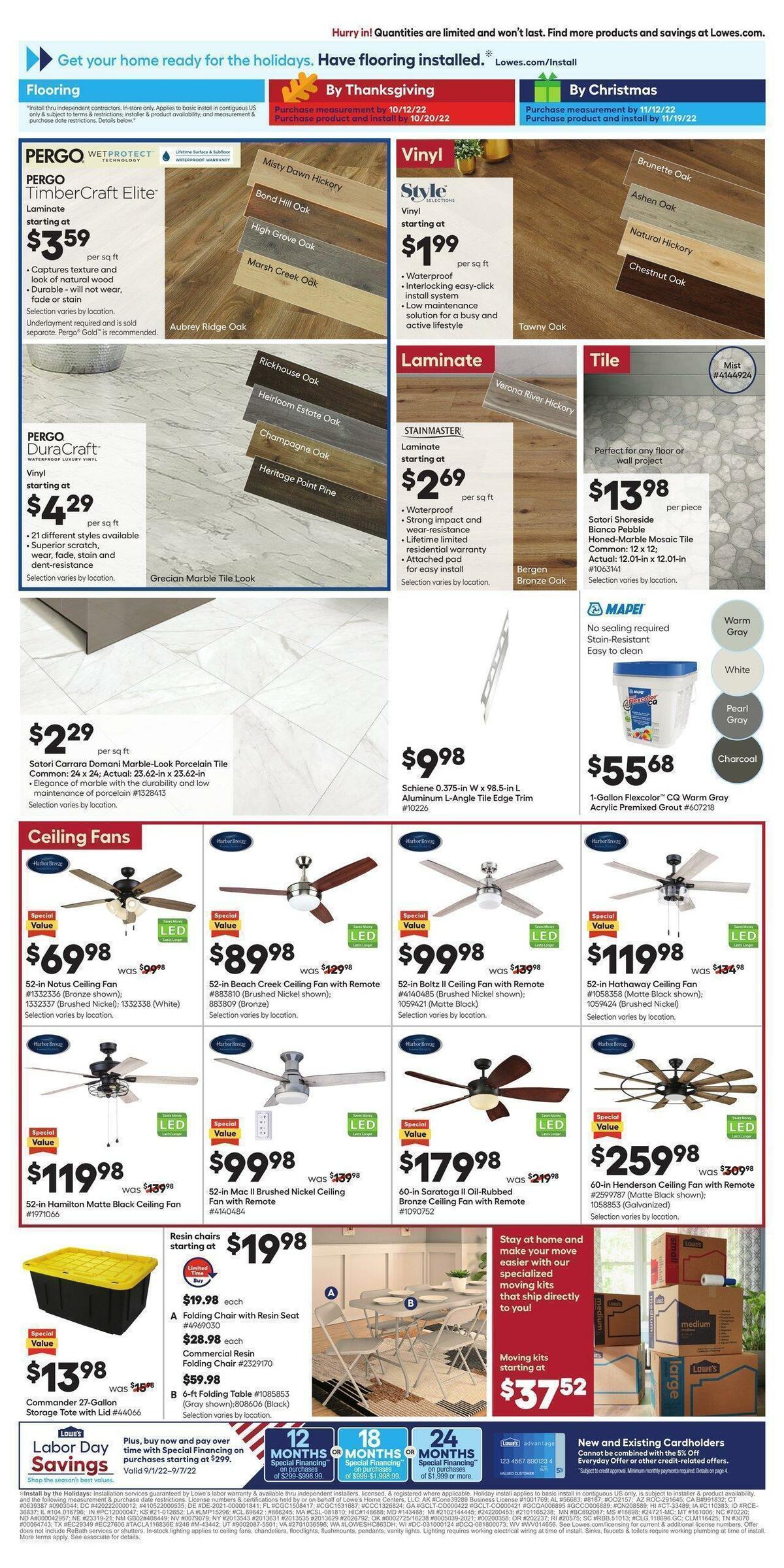 Lowe's Weekly Ad from September 1