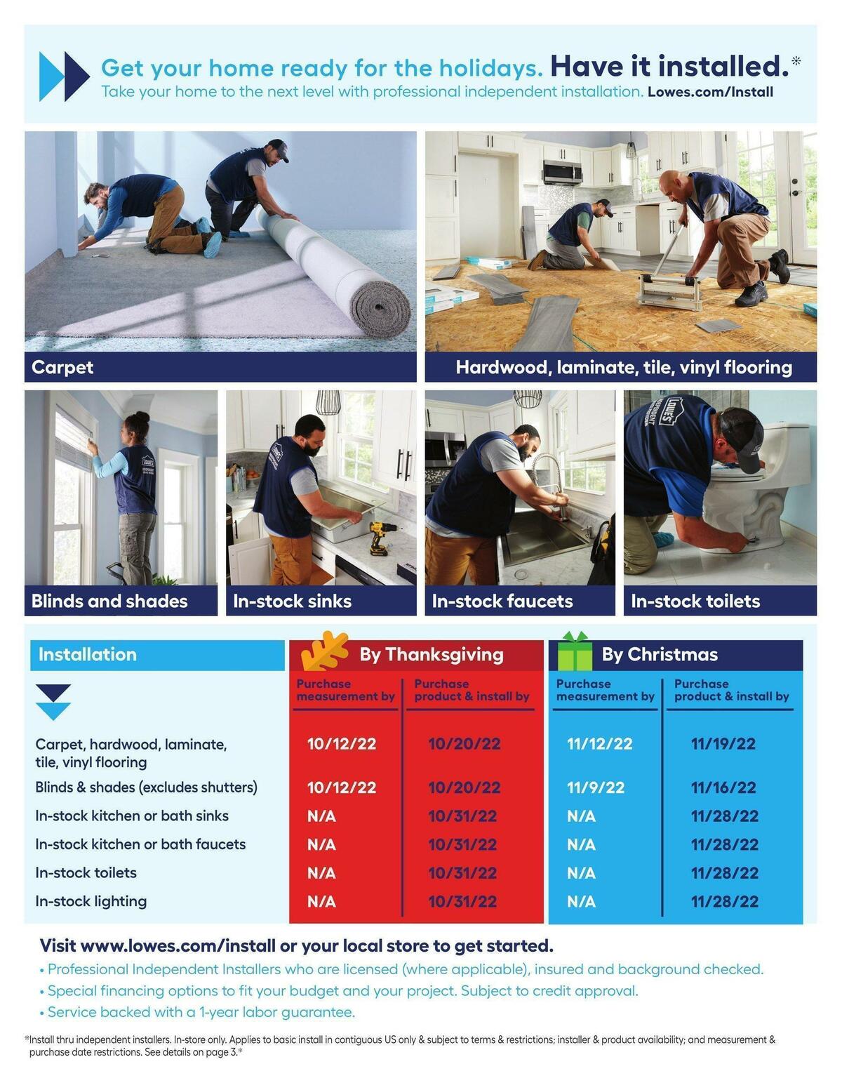 Lowe's Weekly Ad from September 22