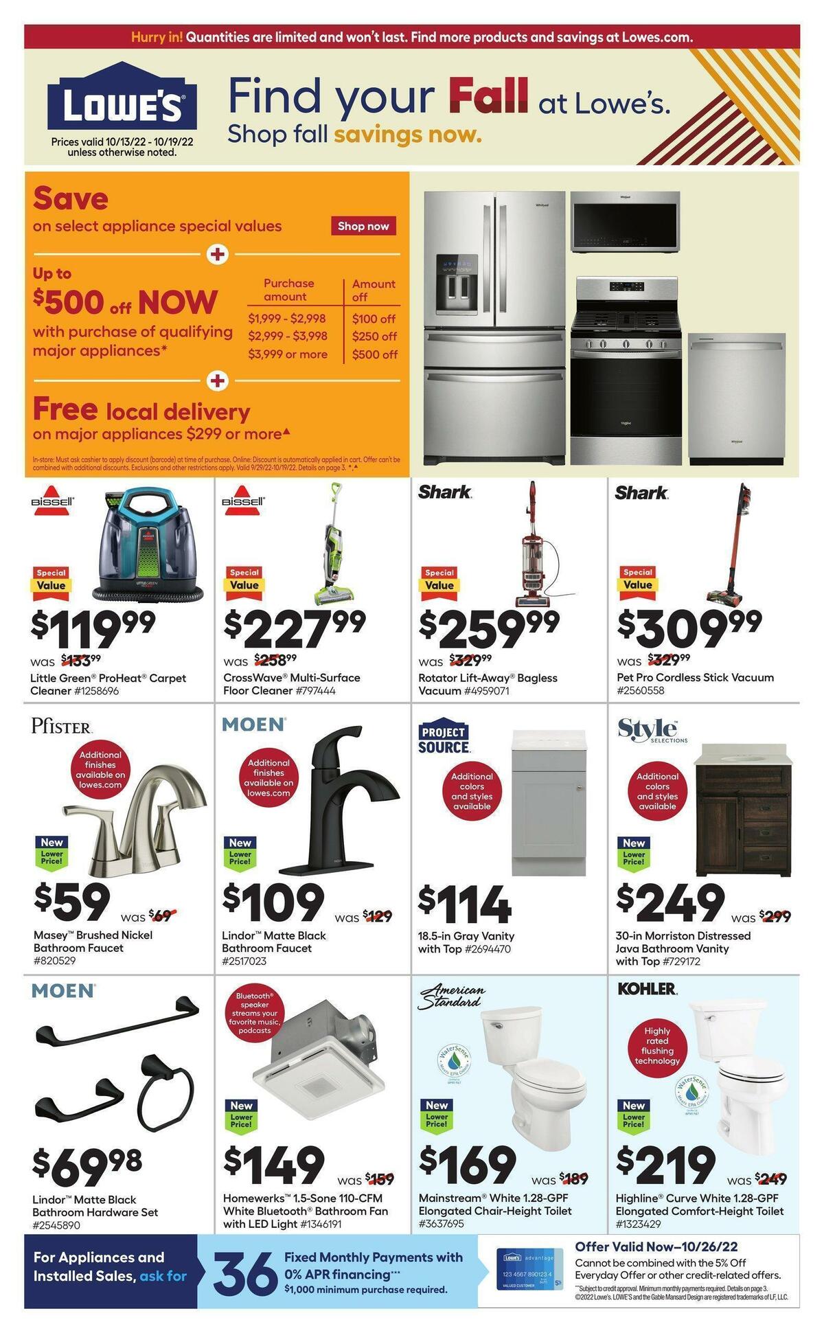 Lowe's Weekly Ad from October 13