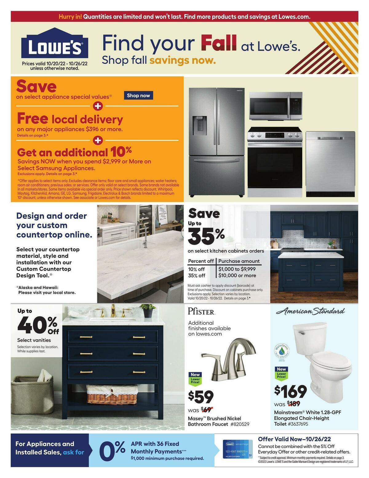 Lowe's Weekly Ad from October 20