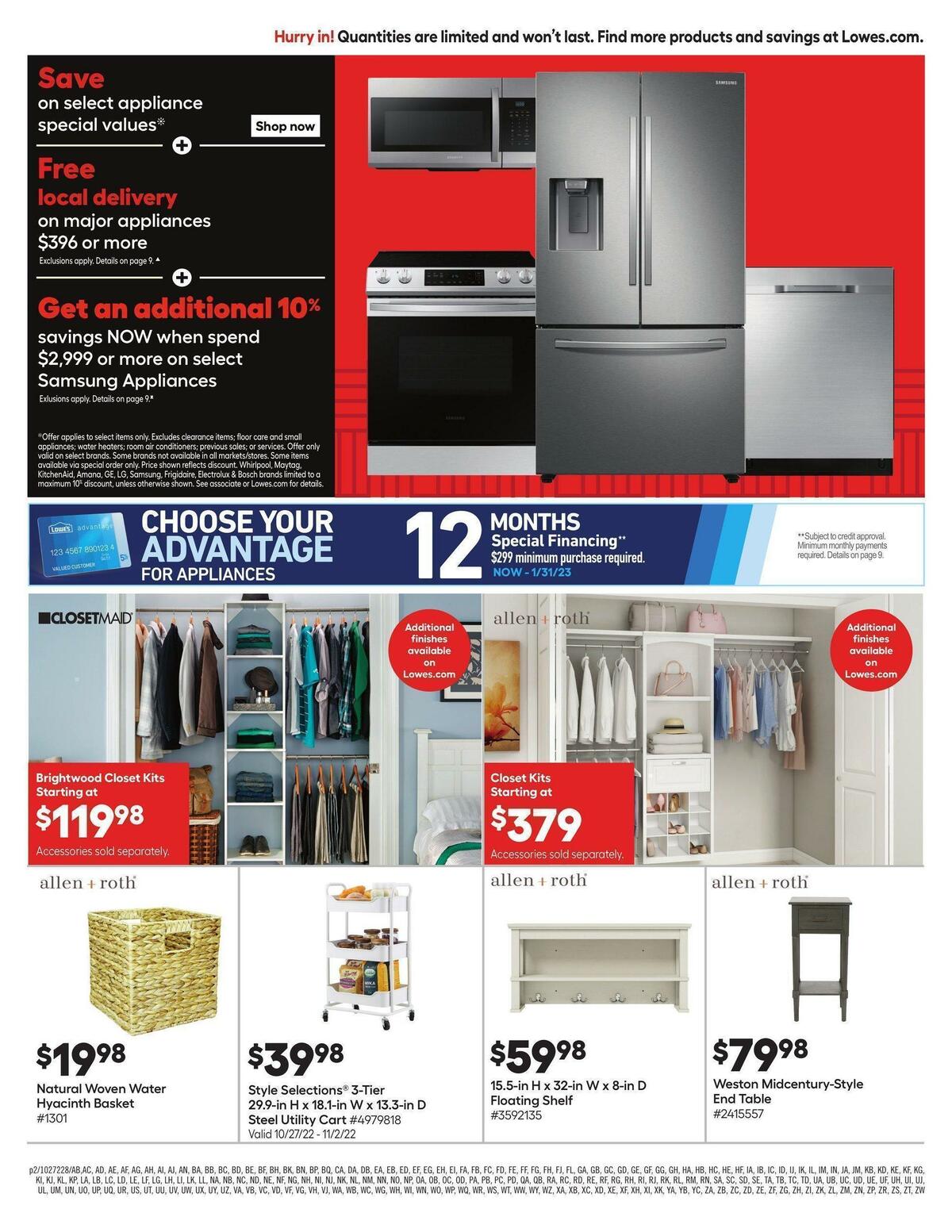 Lowe's Weekly Ad from October 27