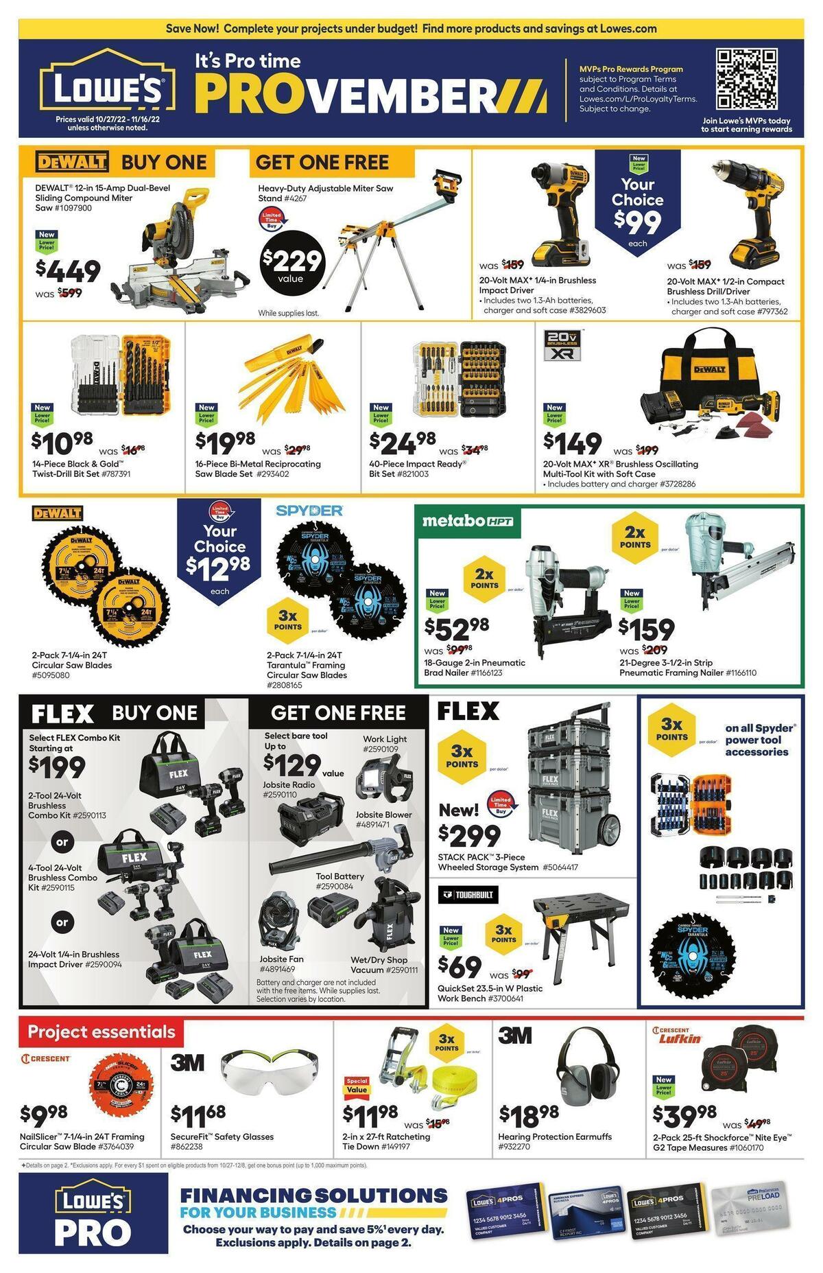 Lowe's Pro Ad Weekly Ad from October 27