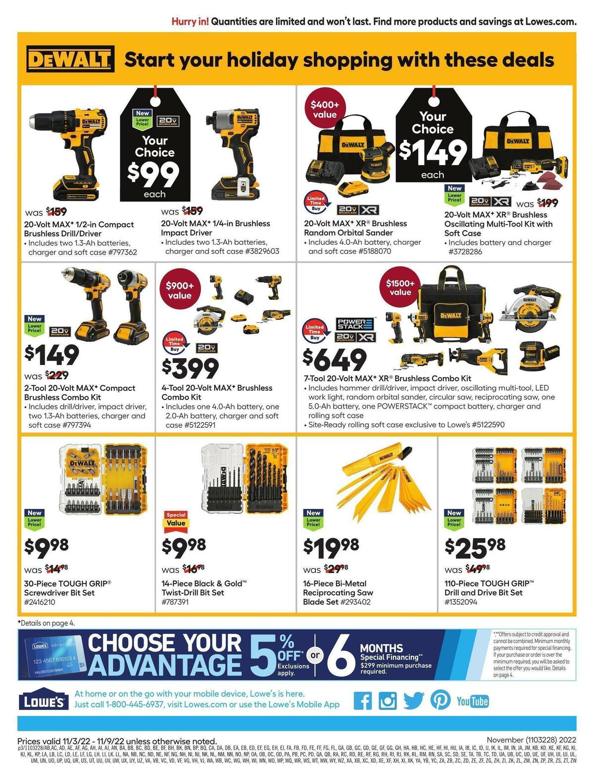 Lowe's Weekly Ad from November 3