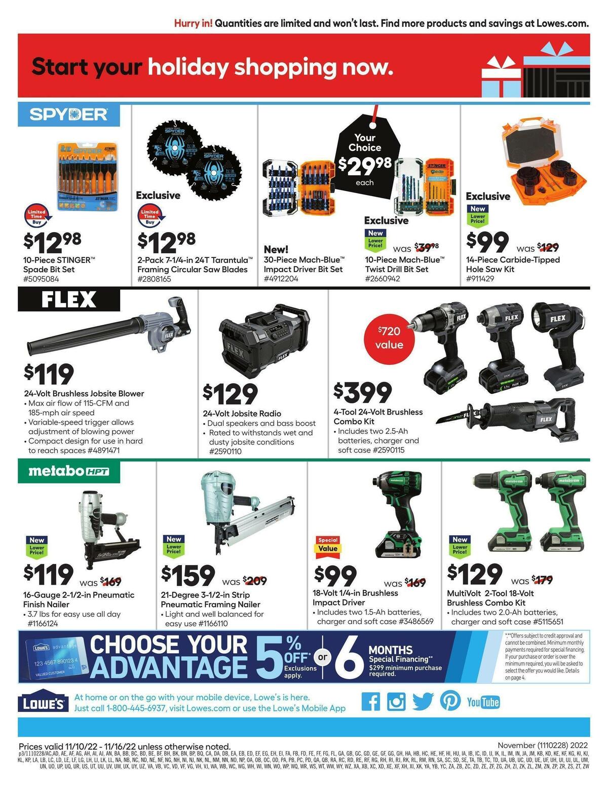 Lowe's Weekly Ad from November 10