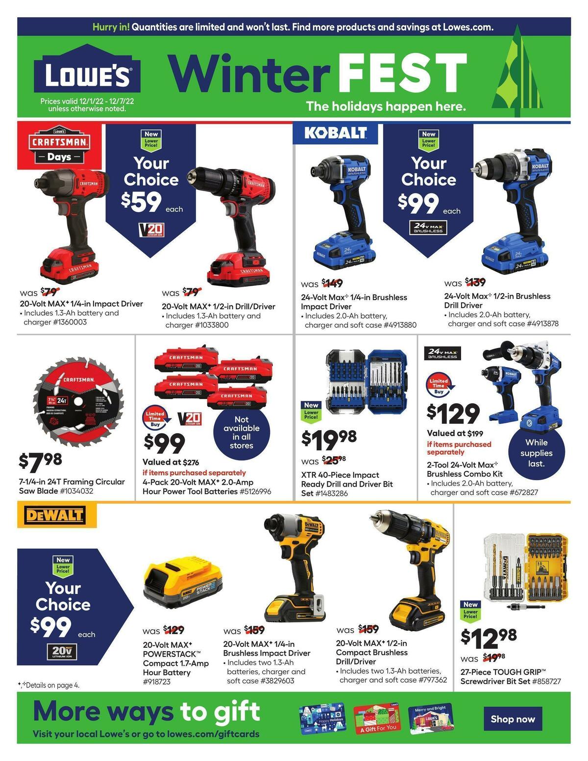 Lowe's Weekly Ad from December 1