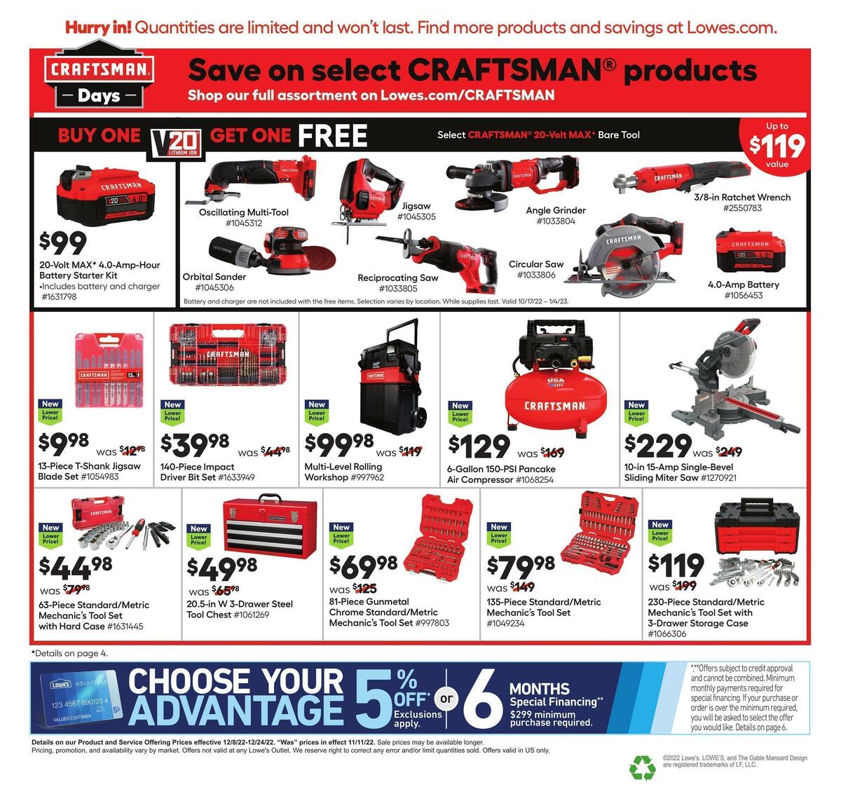 Lowe's Weekly Ad from December 8