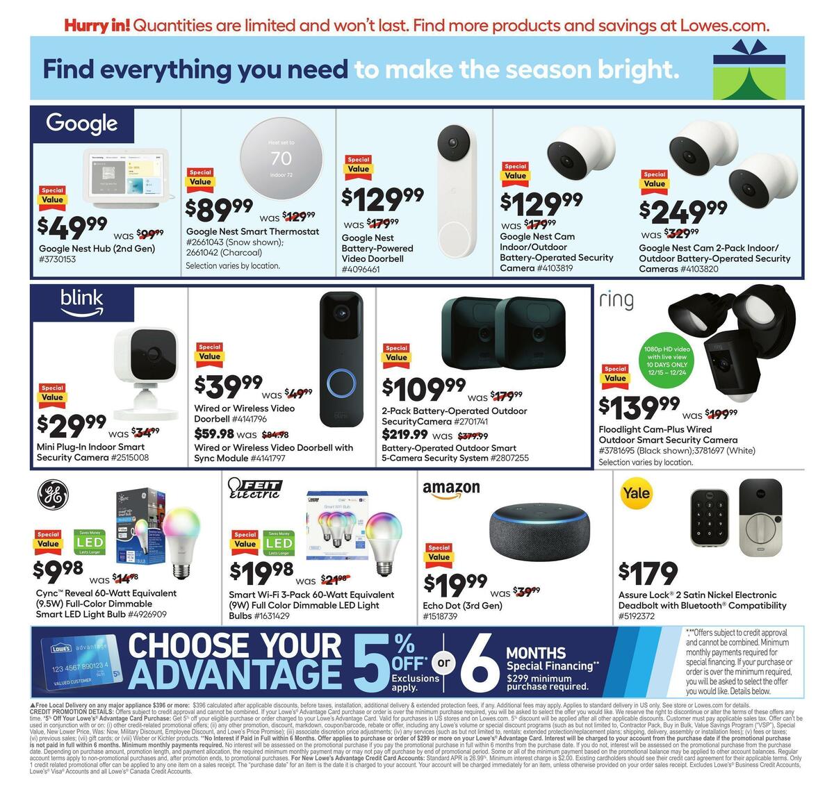 Lowe's Weekly Ad from December 8