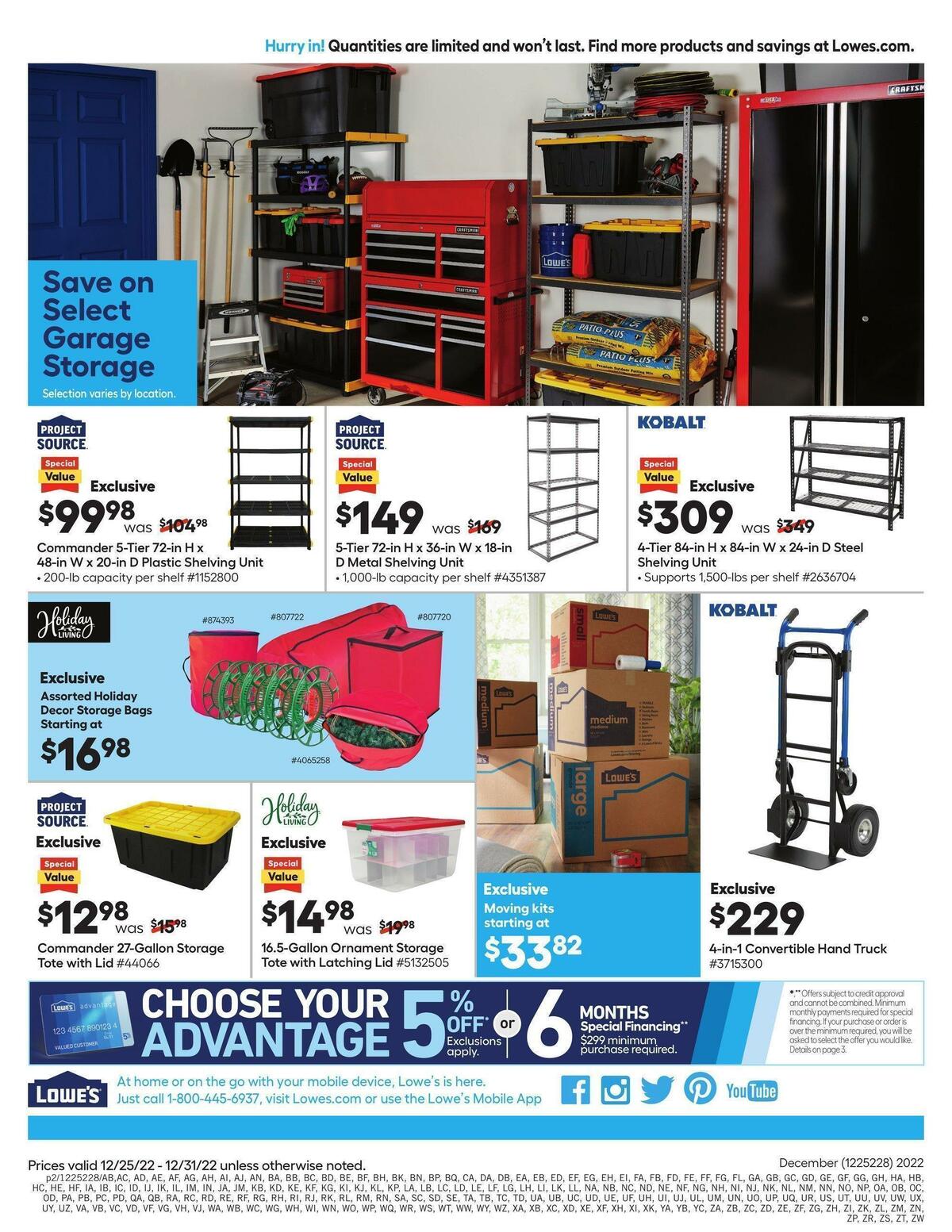 Lowe's Weekly Ad from December 25