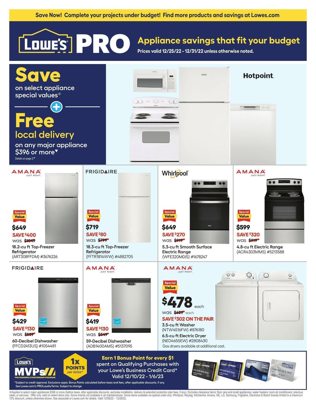 Lowe's Pro Ad Weekly Ad from December 25