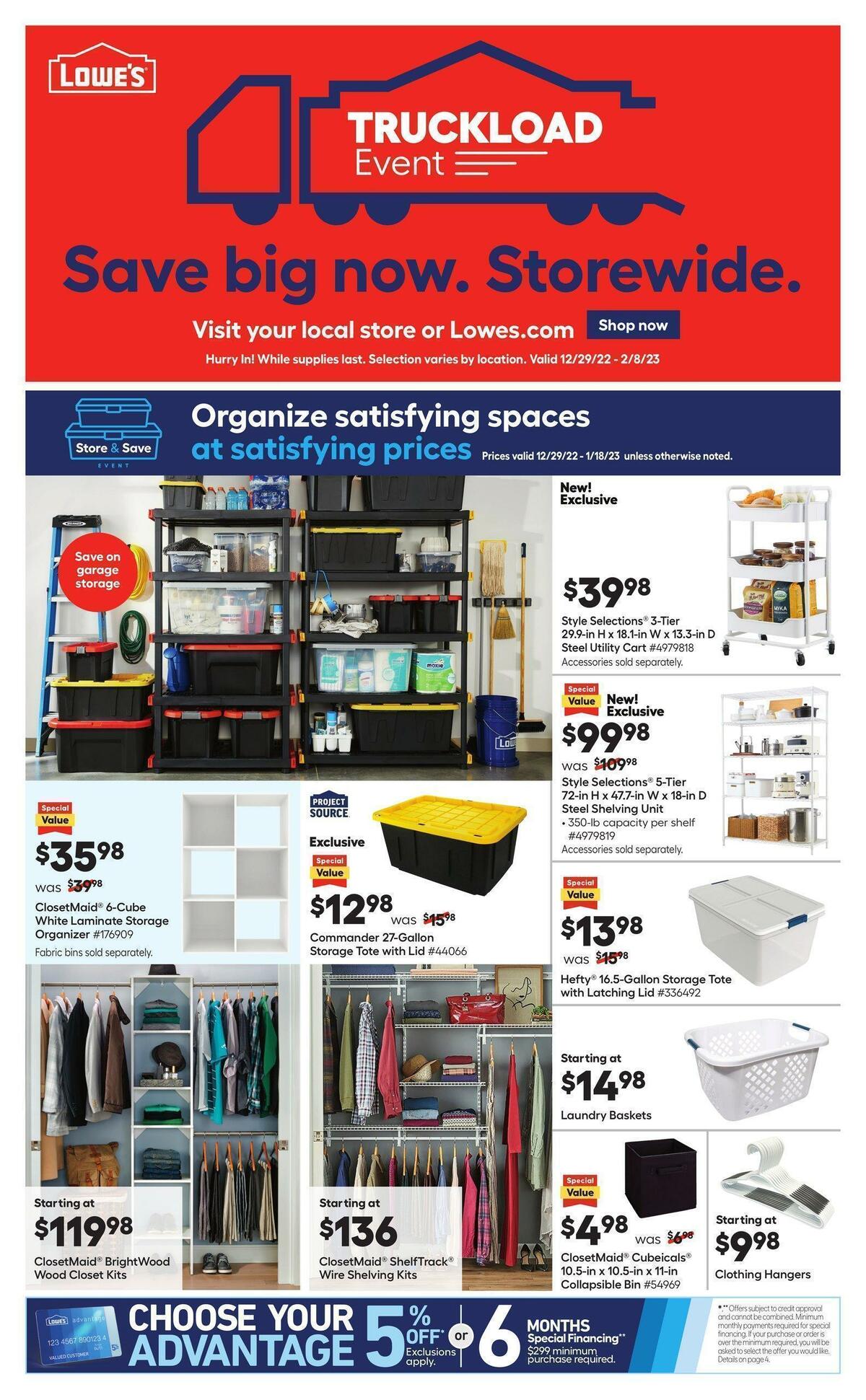 Lowe's Weekly Ad from December 29