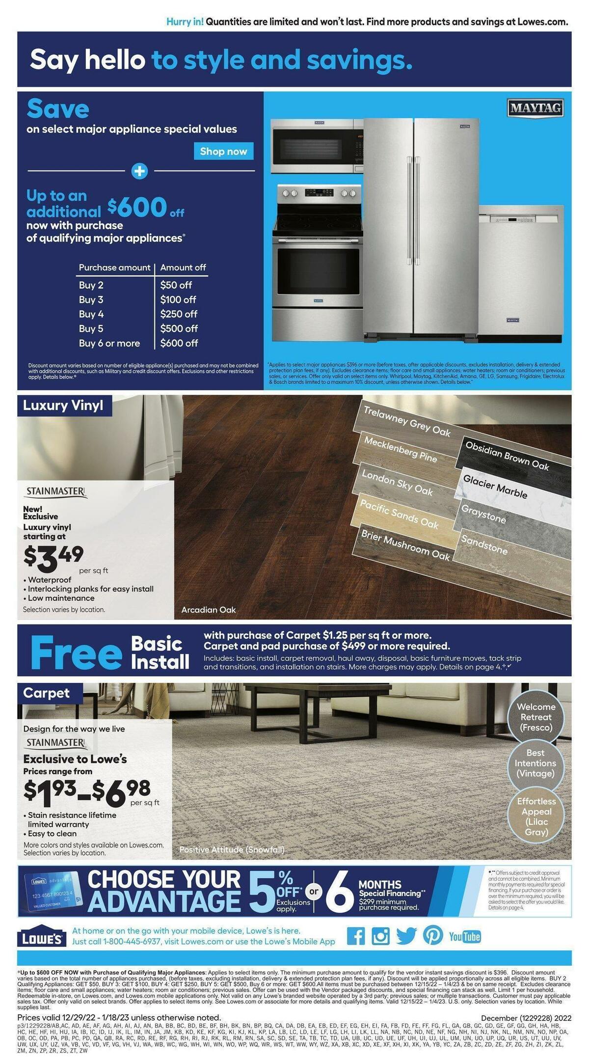 Lowe's Weekly Ad from December 29