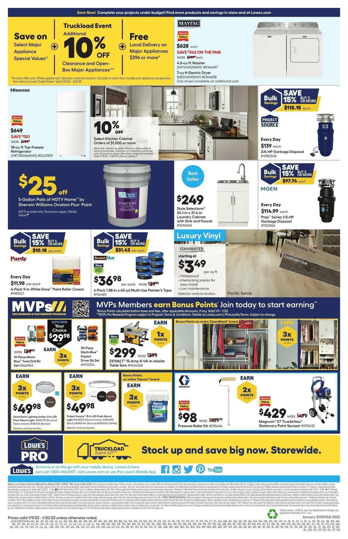 Lowe's Pro Ad Weekly Ad from January 9